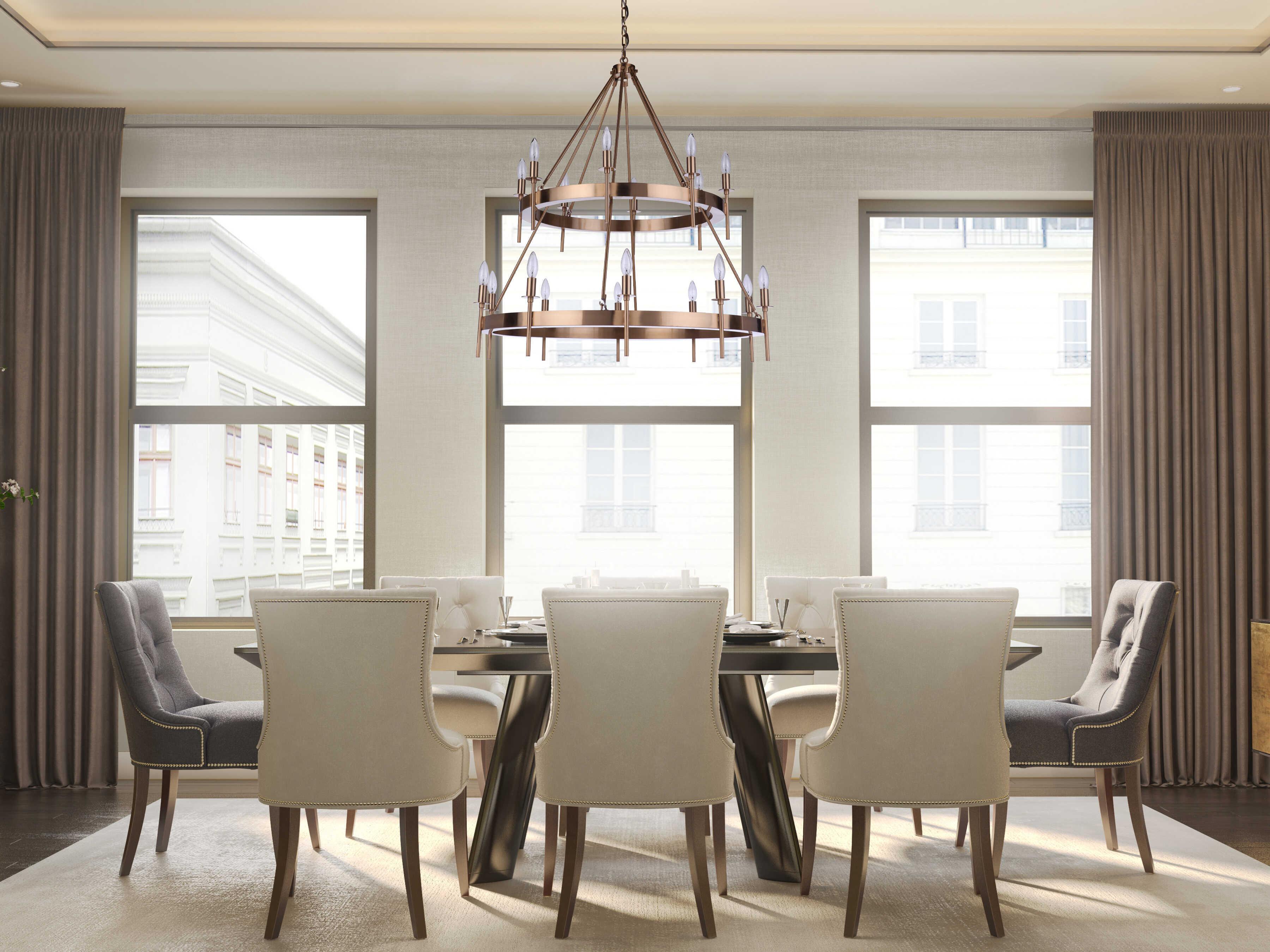 Craftmade Larrson 18-Light Satin Brass Tiered Chandelier