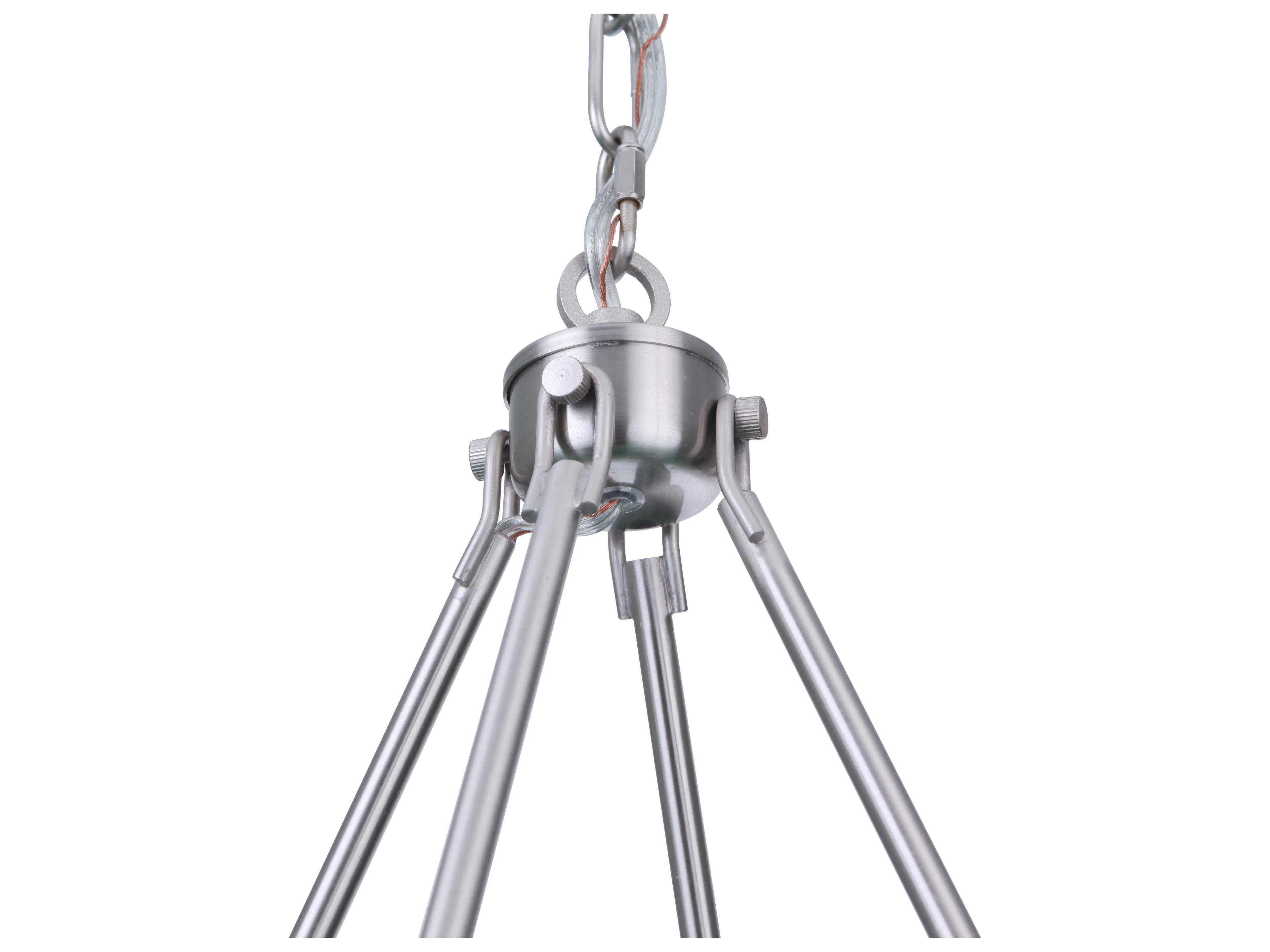 Craftmade Larrson 6-Light Brushed Polished Nickel Candelabra Chandelier