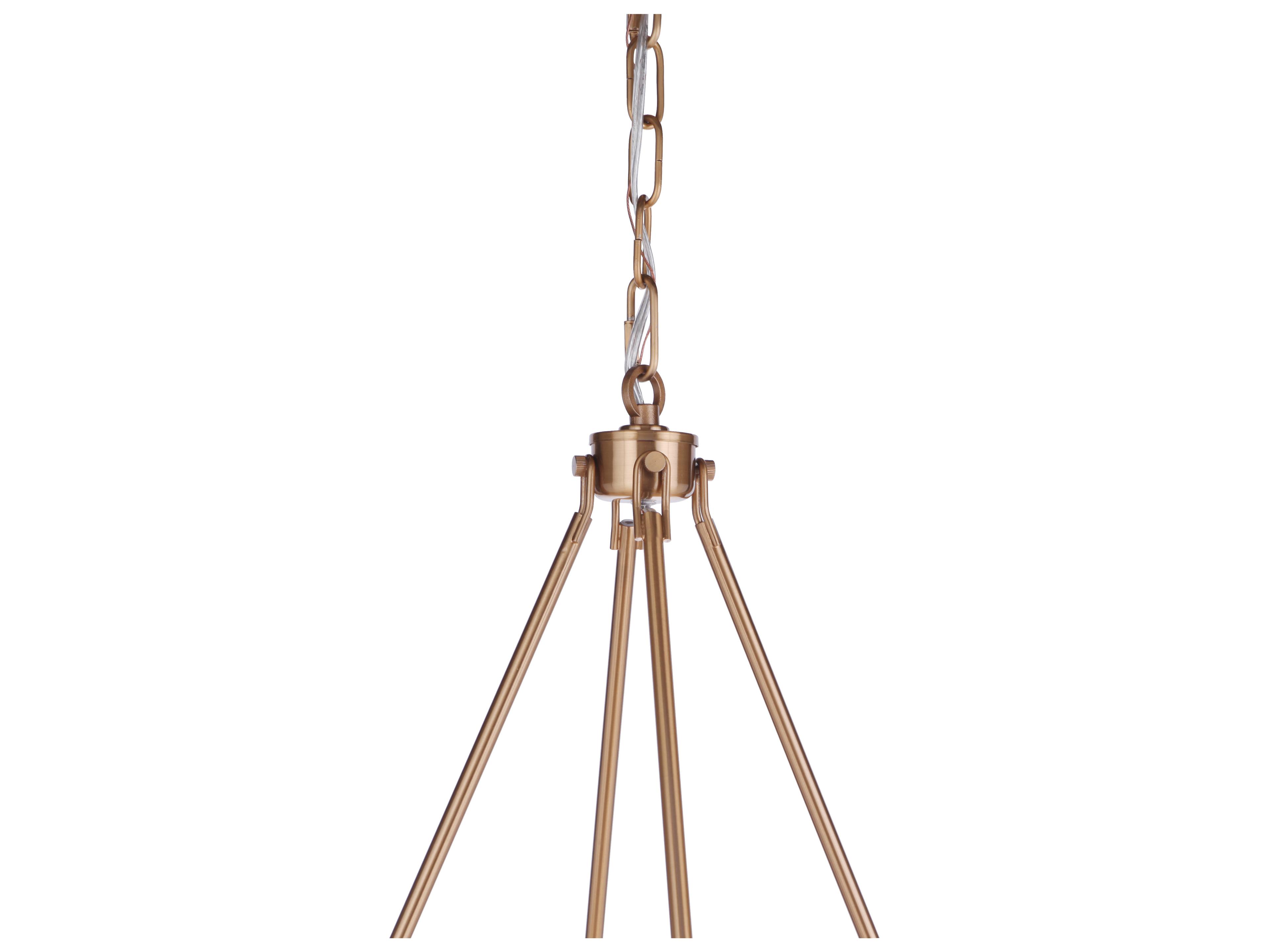 Craftmade Larrson 8-Light Satin Brass Candelabra Chandelier