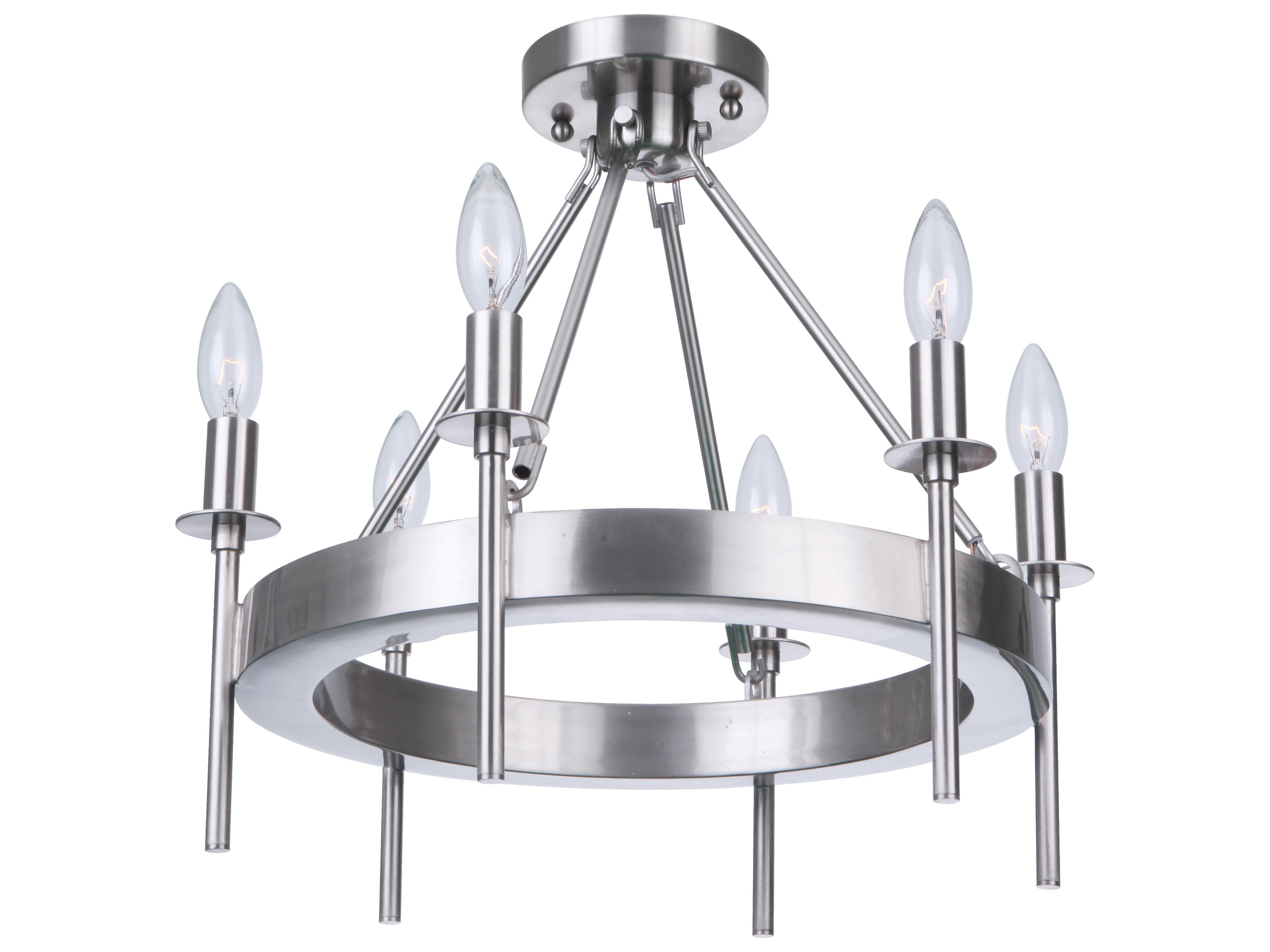 Craftmade Larrson 6-Light Brushed Polished Nickel Semi Flush Mount