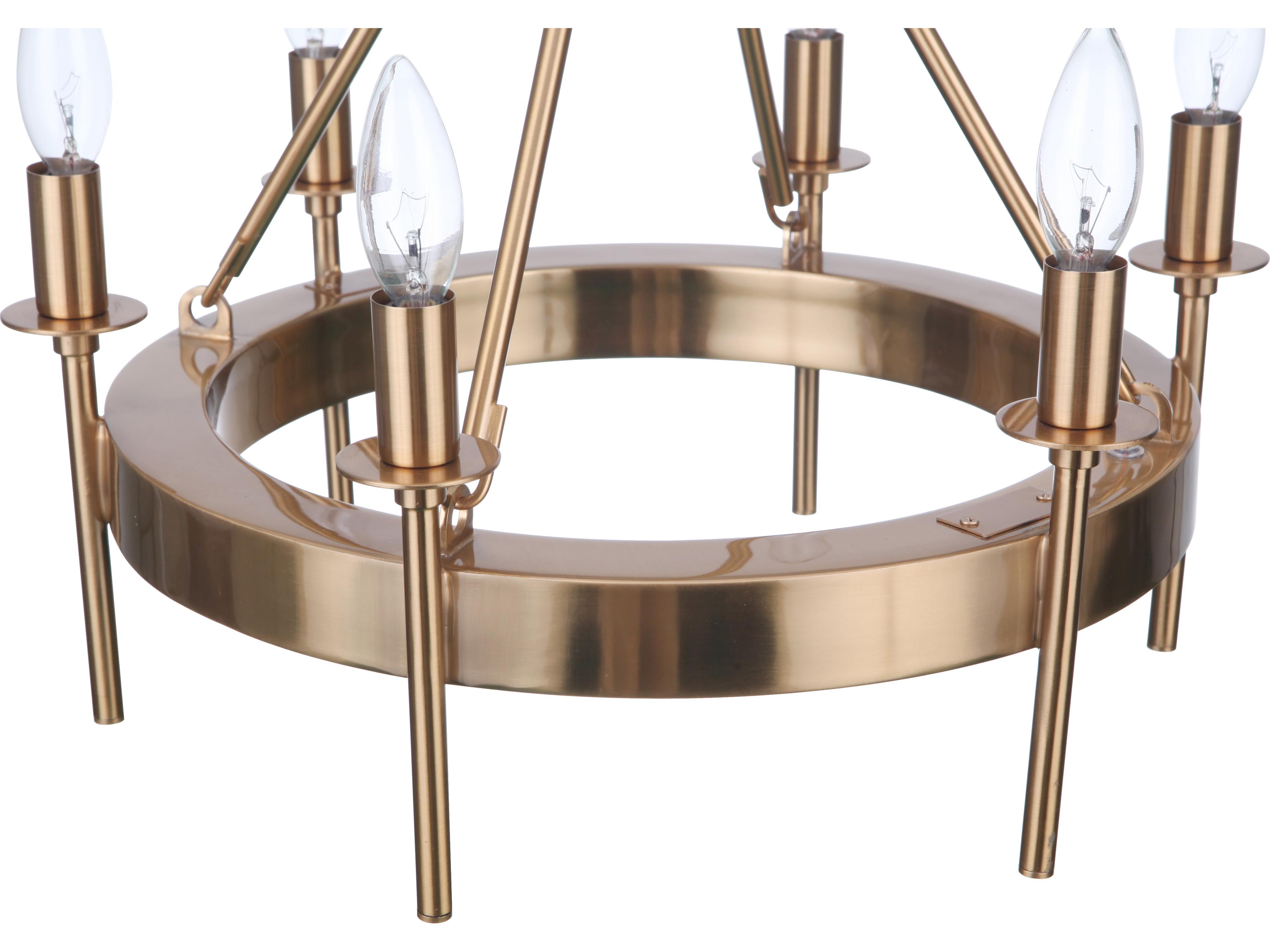 Craftmade Larrson 6-Light Satin Brass Semi Flush Mount