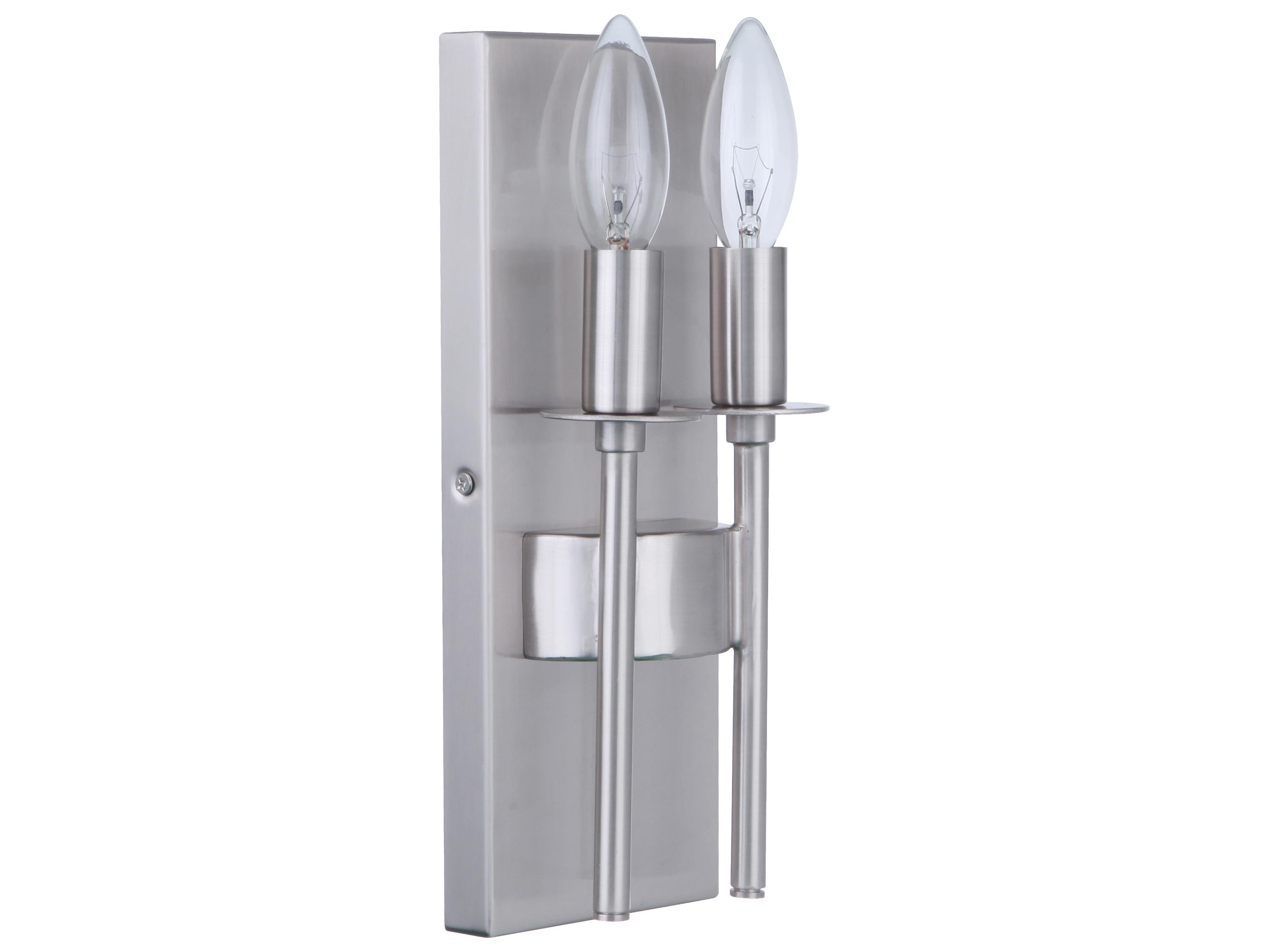 Craftmade Larrson 2-Light Brushed Polished Nickel Wall Sconce