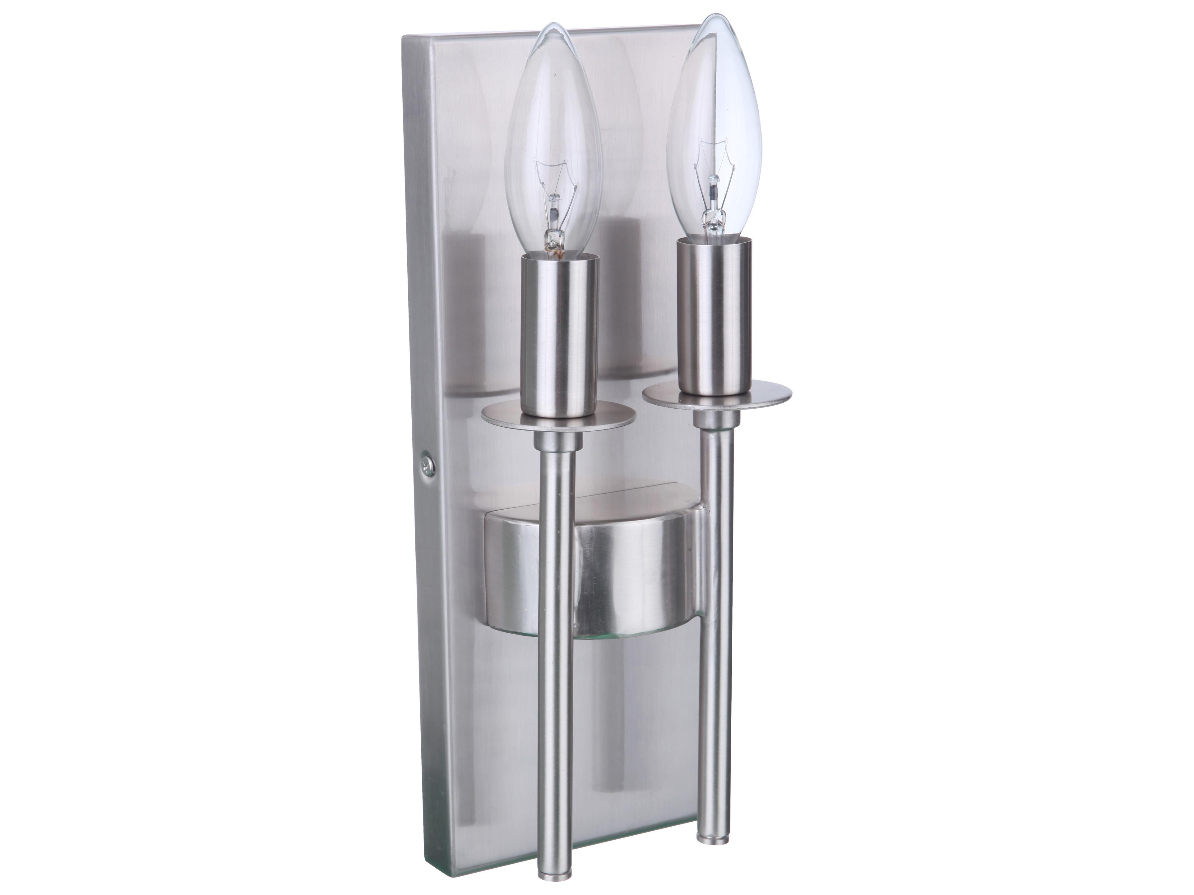 Craftmade Larrson 2-Light Brushed Polished Nickel Wall Sconce