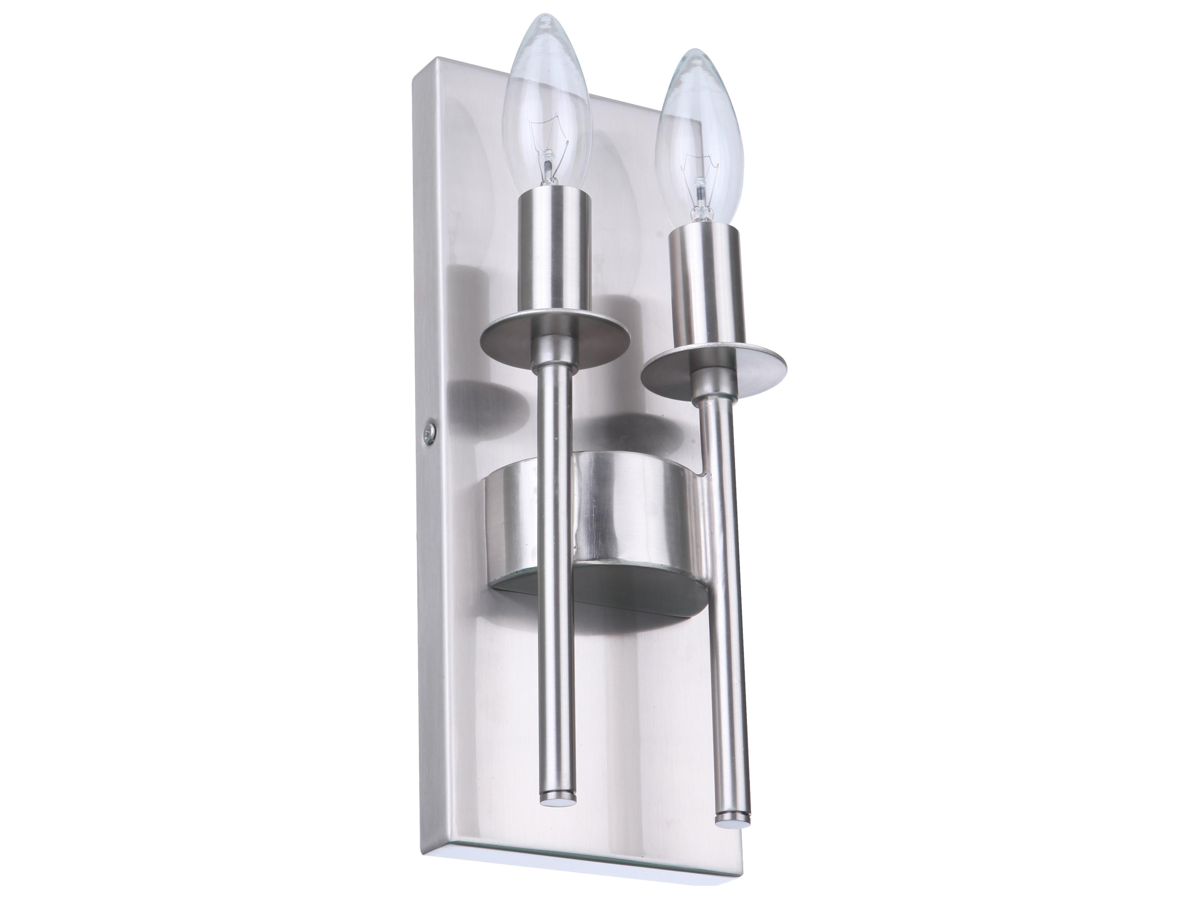 Craftmade Larrson 2-Light Brushed Polished Nickel Wall Sconce