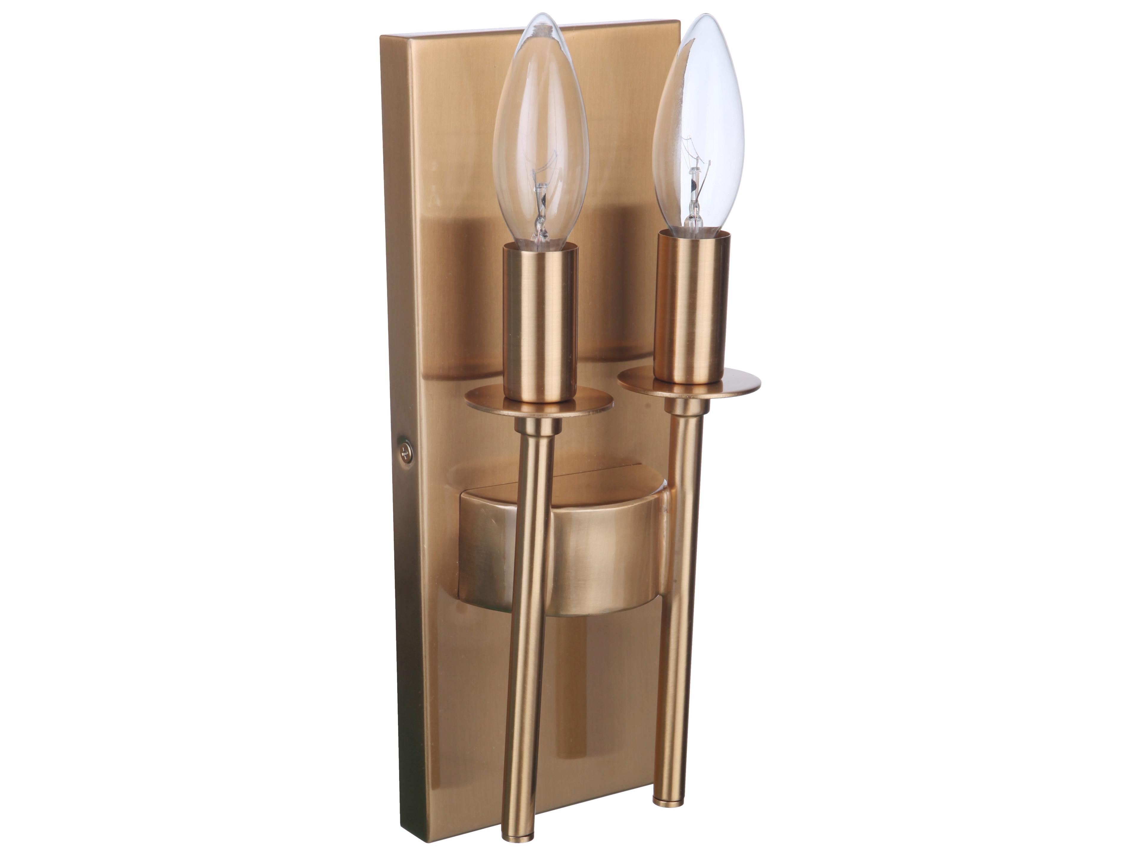 Craftmade Larrson 2-Light Satin Brass Wall Sconce