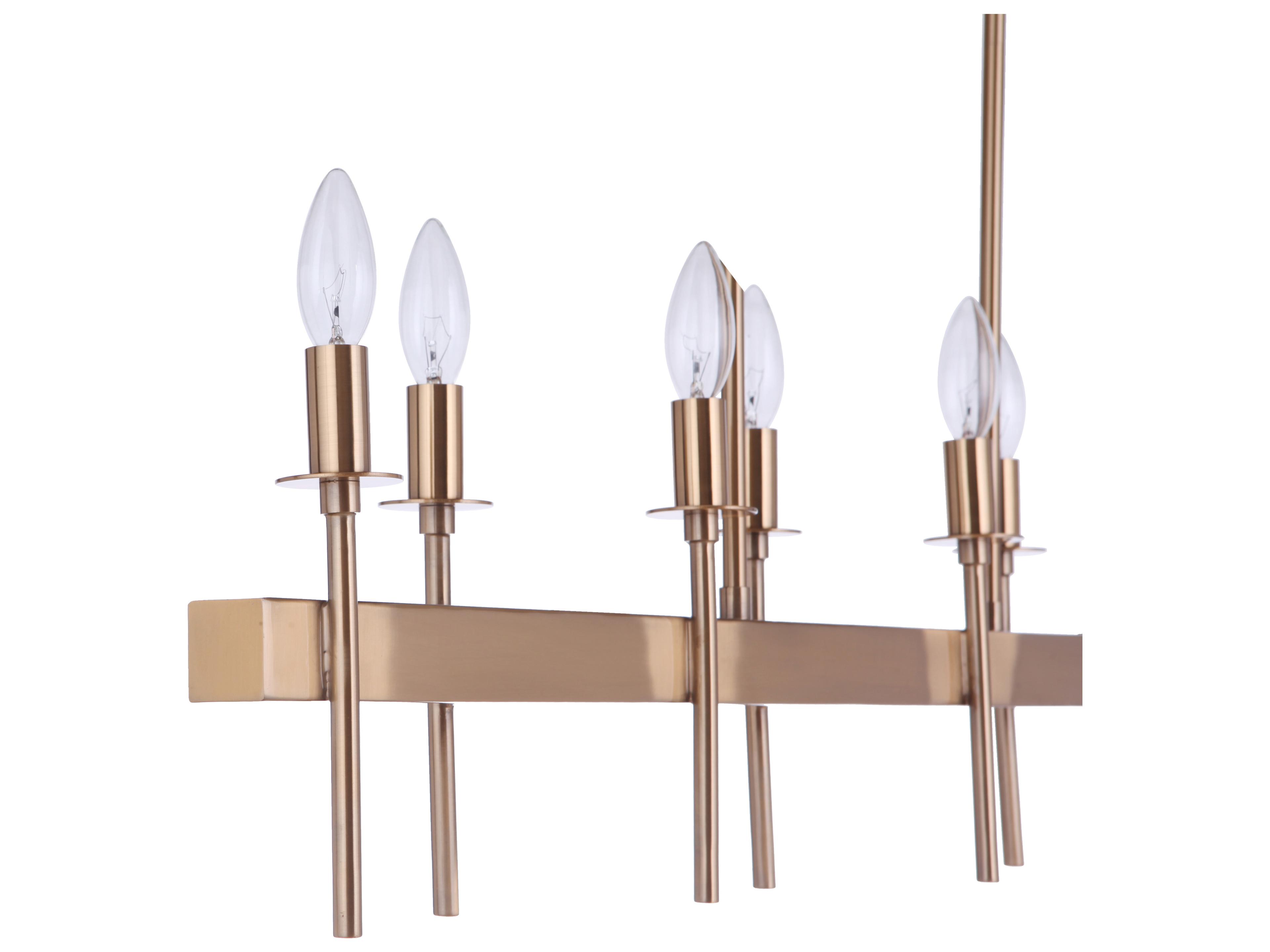 Craftmade Larrson 8-Light Satin Brass Island Pendant