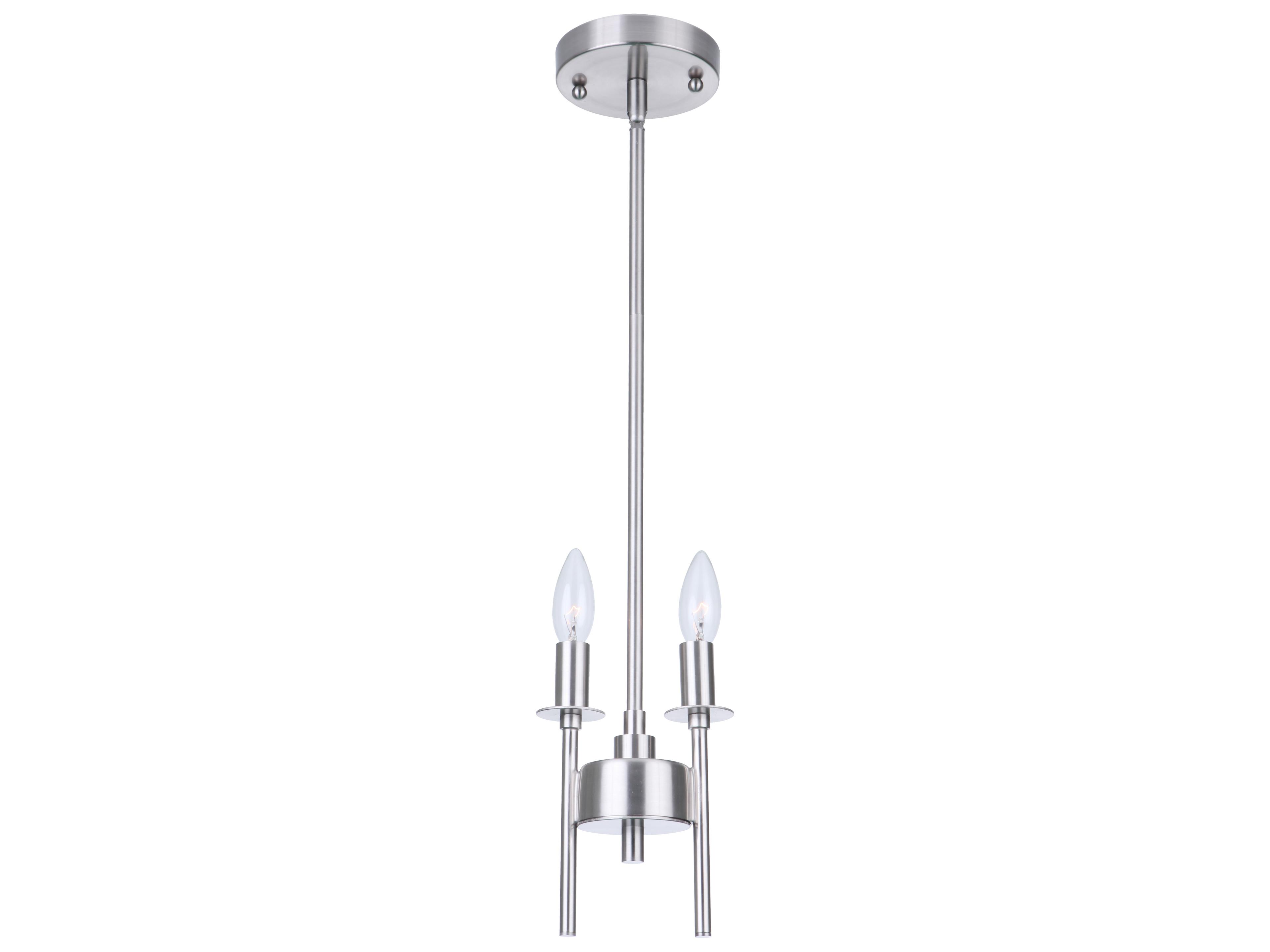 Craftmade Larrson 2-Light Brushed Polished Nickel Mini Pendant