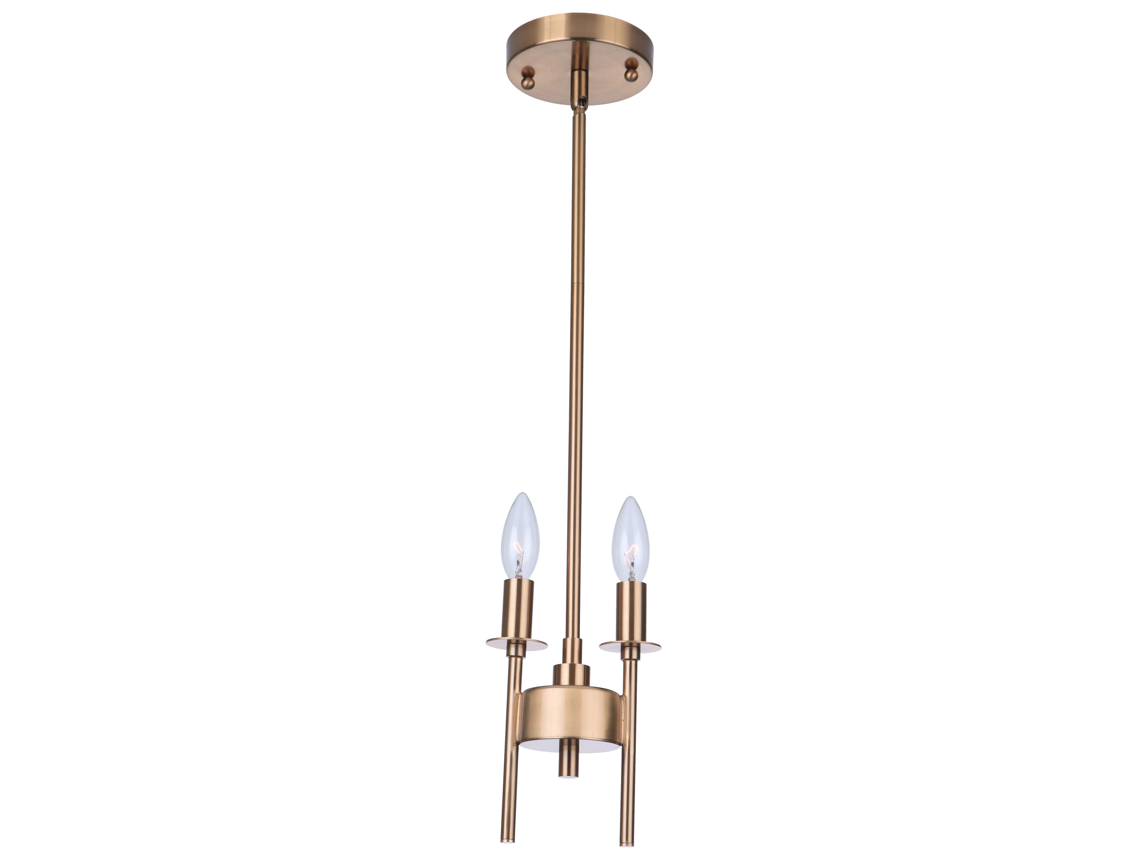 Craftmade Larrson 2-Light Satin Brass Mini Pendant