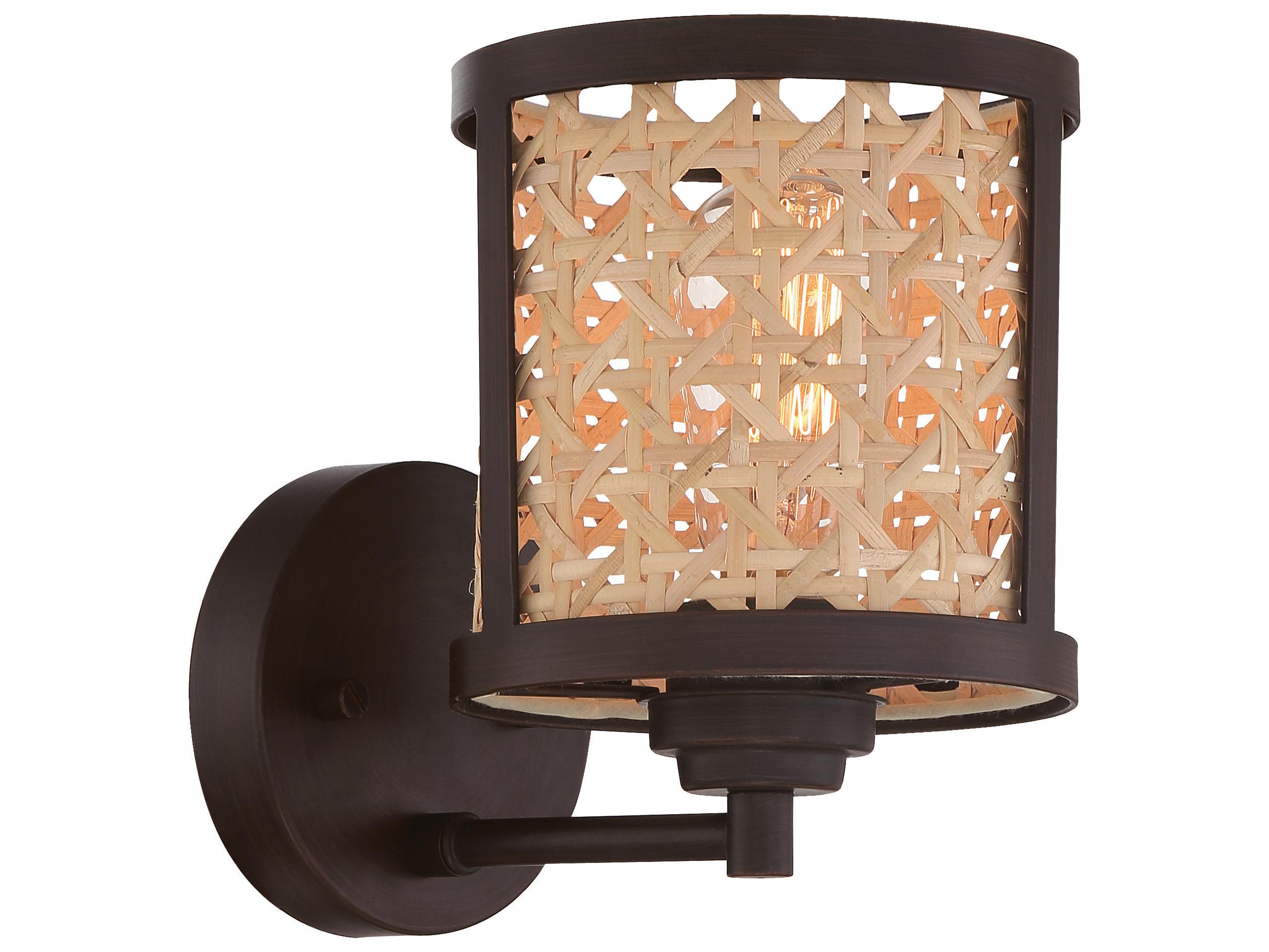 Craftmade Malaya 1-Light Aged Bronze Brushed Wall Sconce