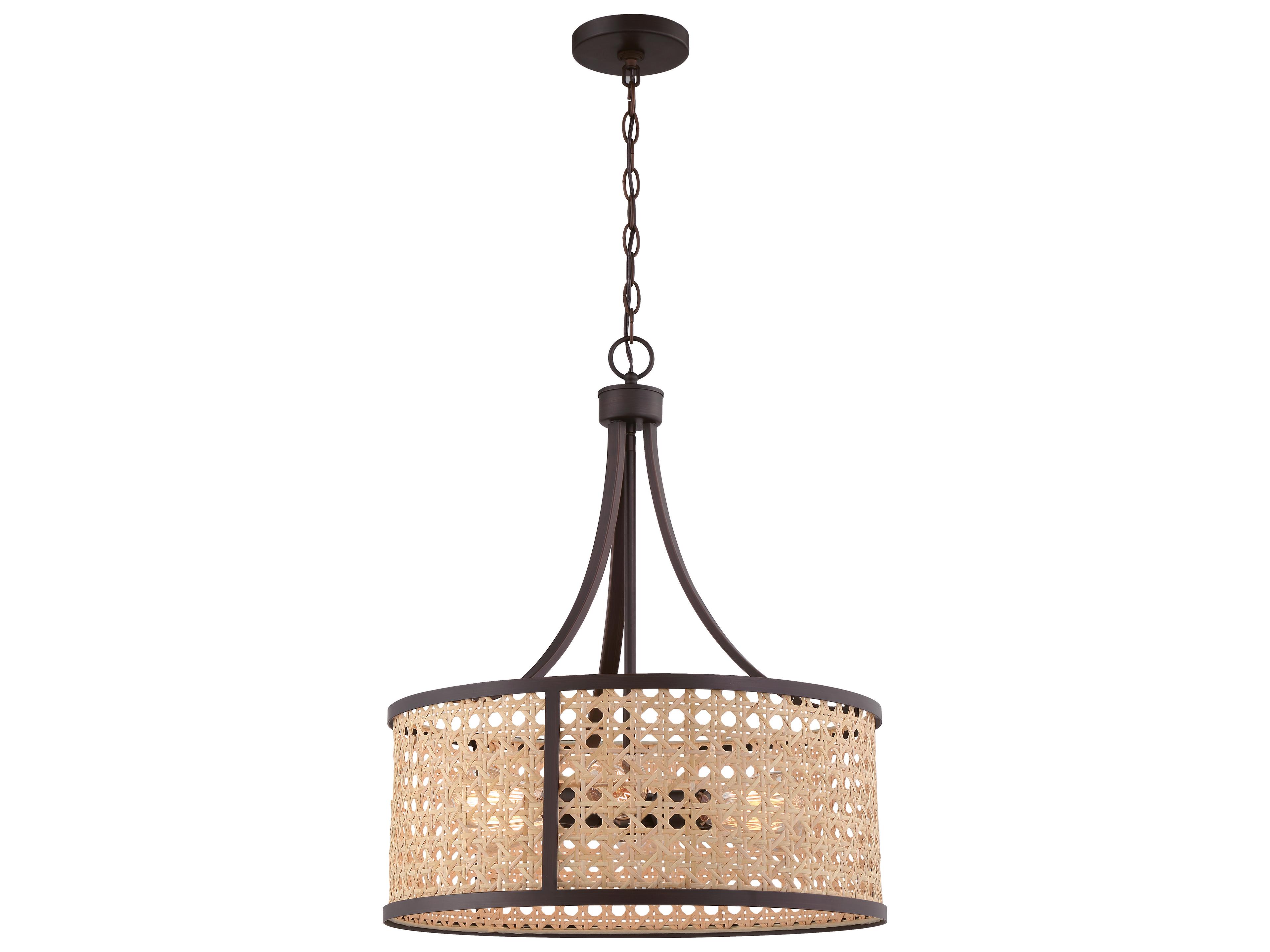 Craftmade Malaya 6-Light Aged Bronze Brushed Drum Pendant