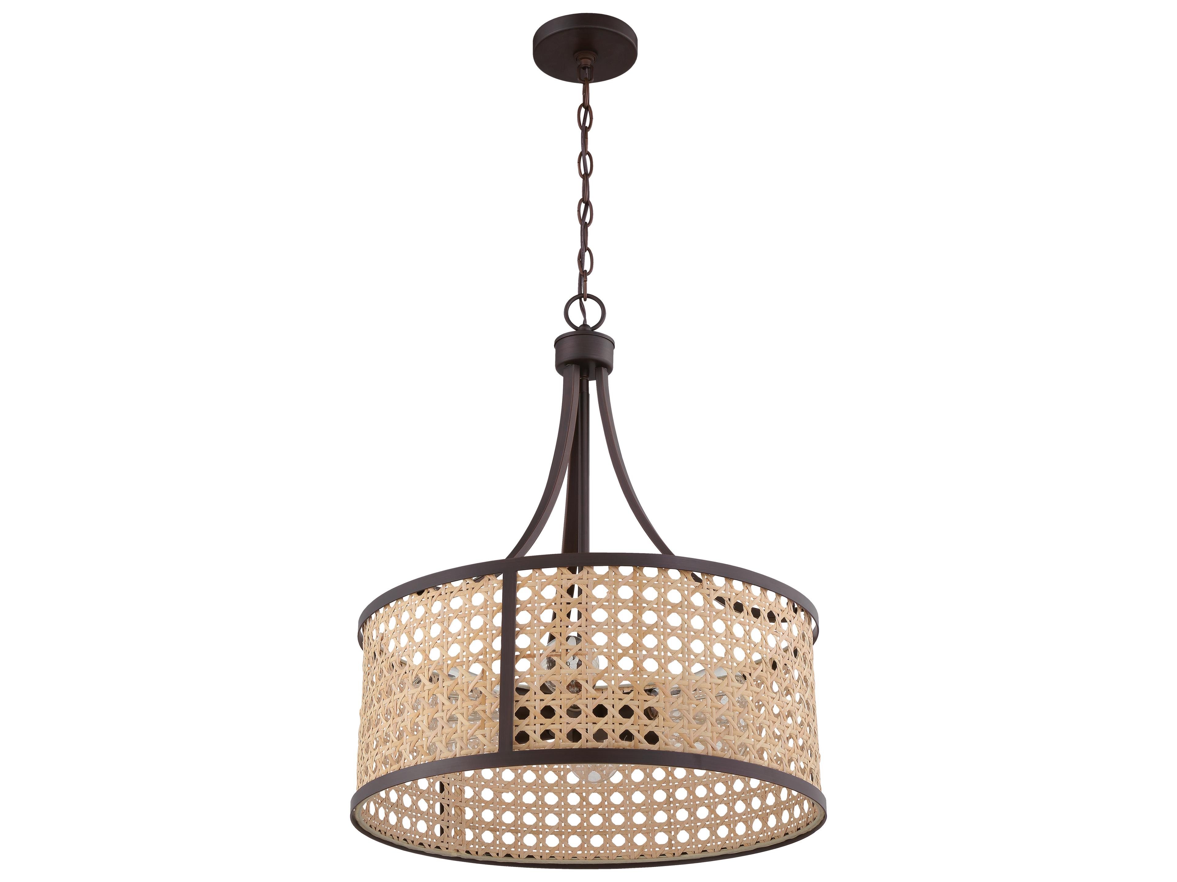 Craftmade Malaya 6-Light Aged Bronze Brushed Drum Pendant