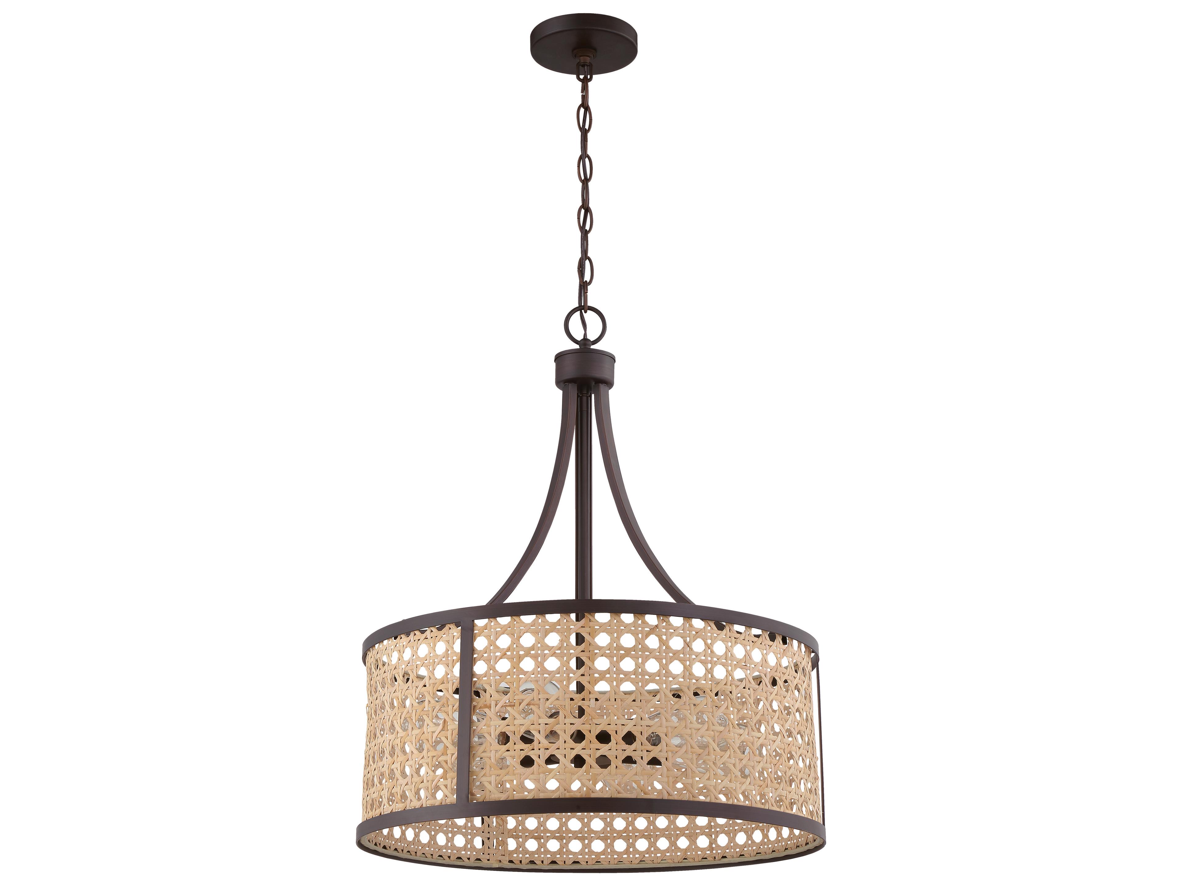 Craftmade Malaya 6-Light Aged Bronze Brushed Drum Pendant