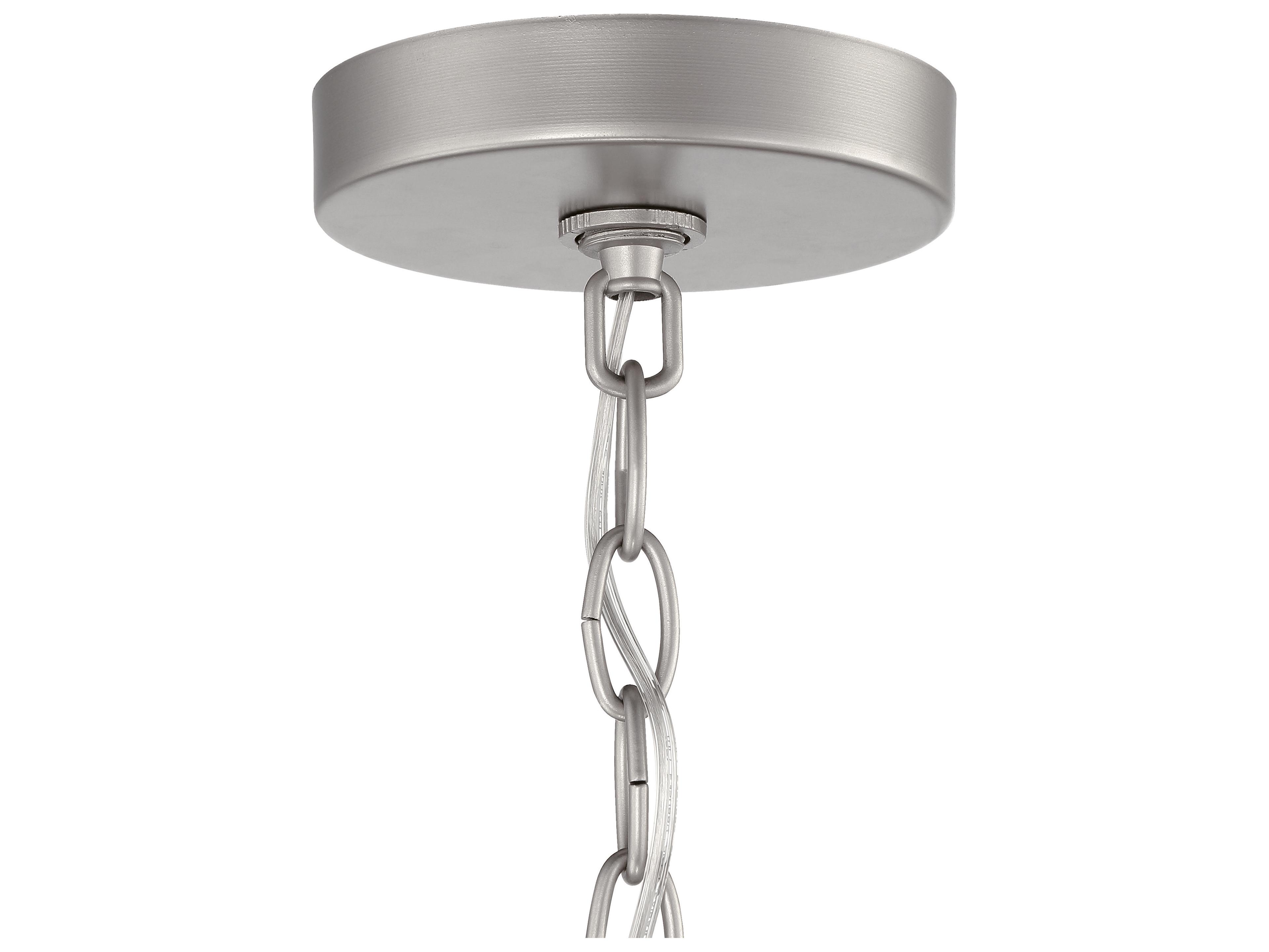 Craftmade Cadence 6-Light Satin Nickel Glass Cylinder Chandelier