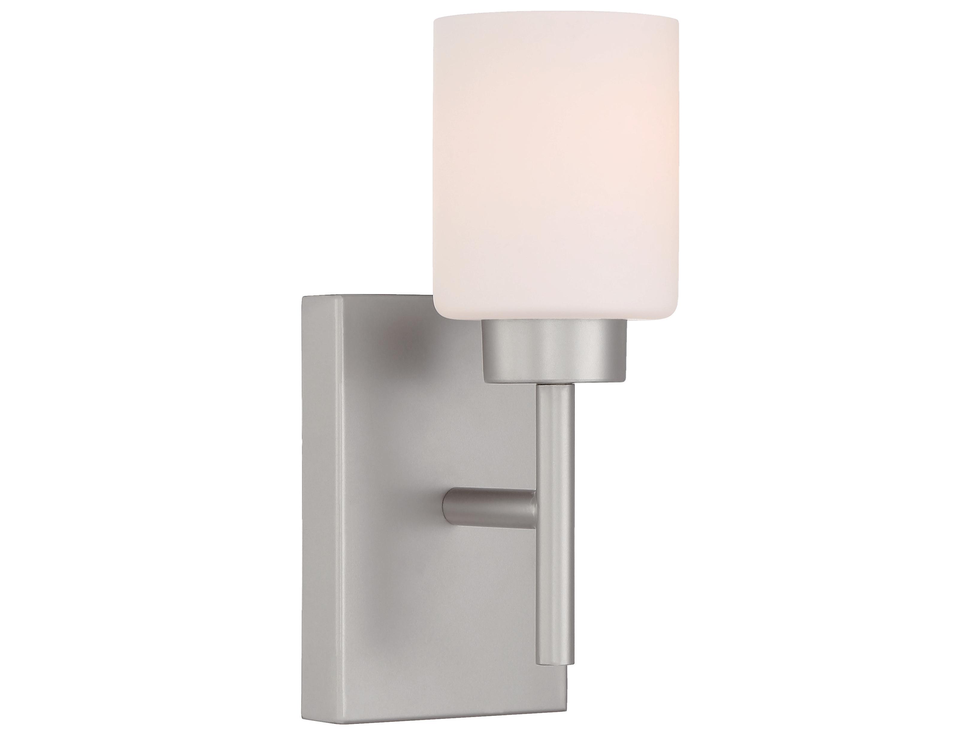 Craftmade Cadence 1-Light Satin Nickel Glass Wall Sconce