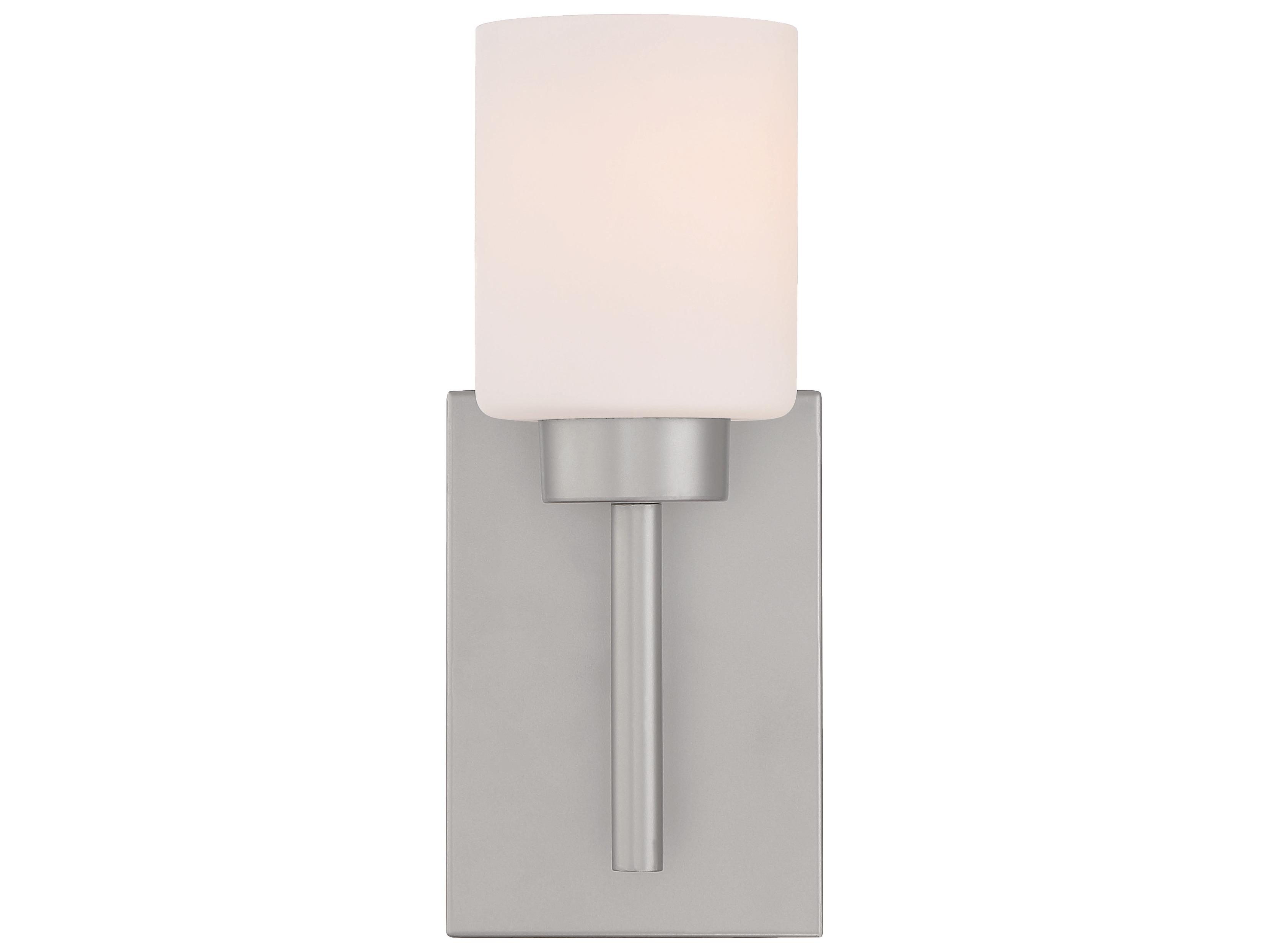 Craftmade Cadence 1-Light Satin Nickel Glass Wall Sconce
