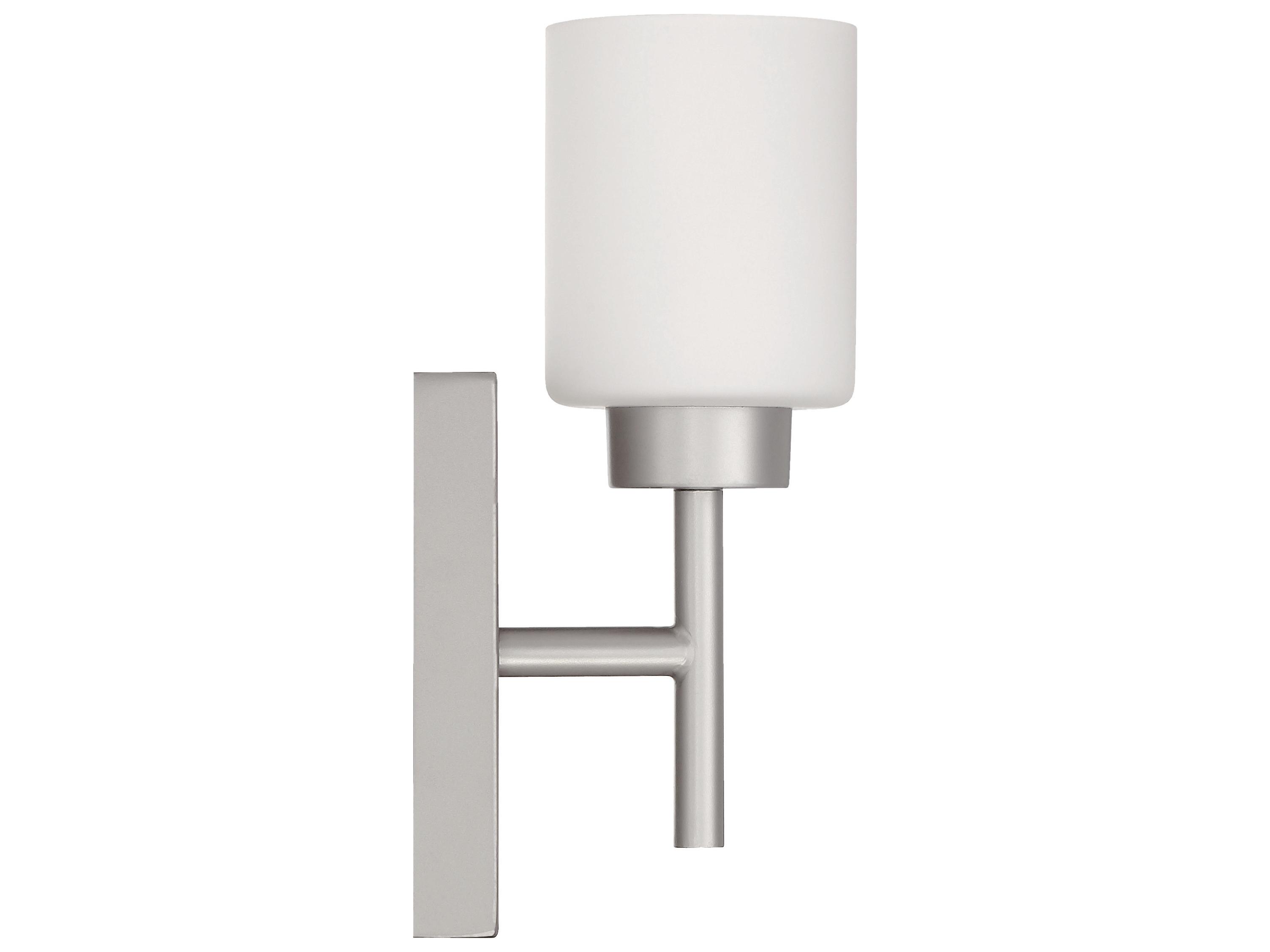 Craftmade Cadence 1-Light Satin Nickel Glass Wall Sconce