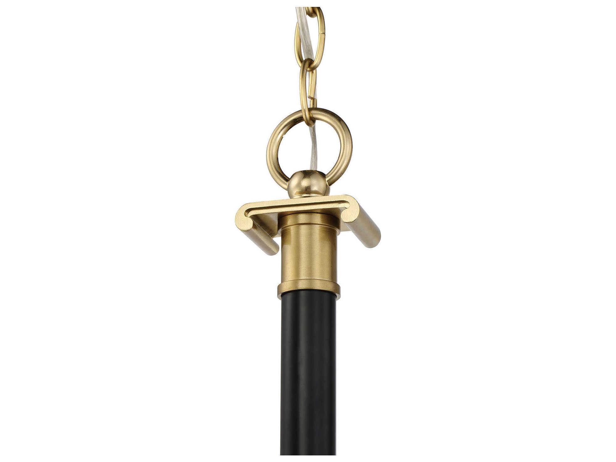 Craftmade Stanza 4-Light Flat Black Satin Brass Candelabra Chandelier