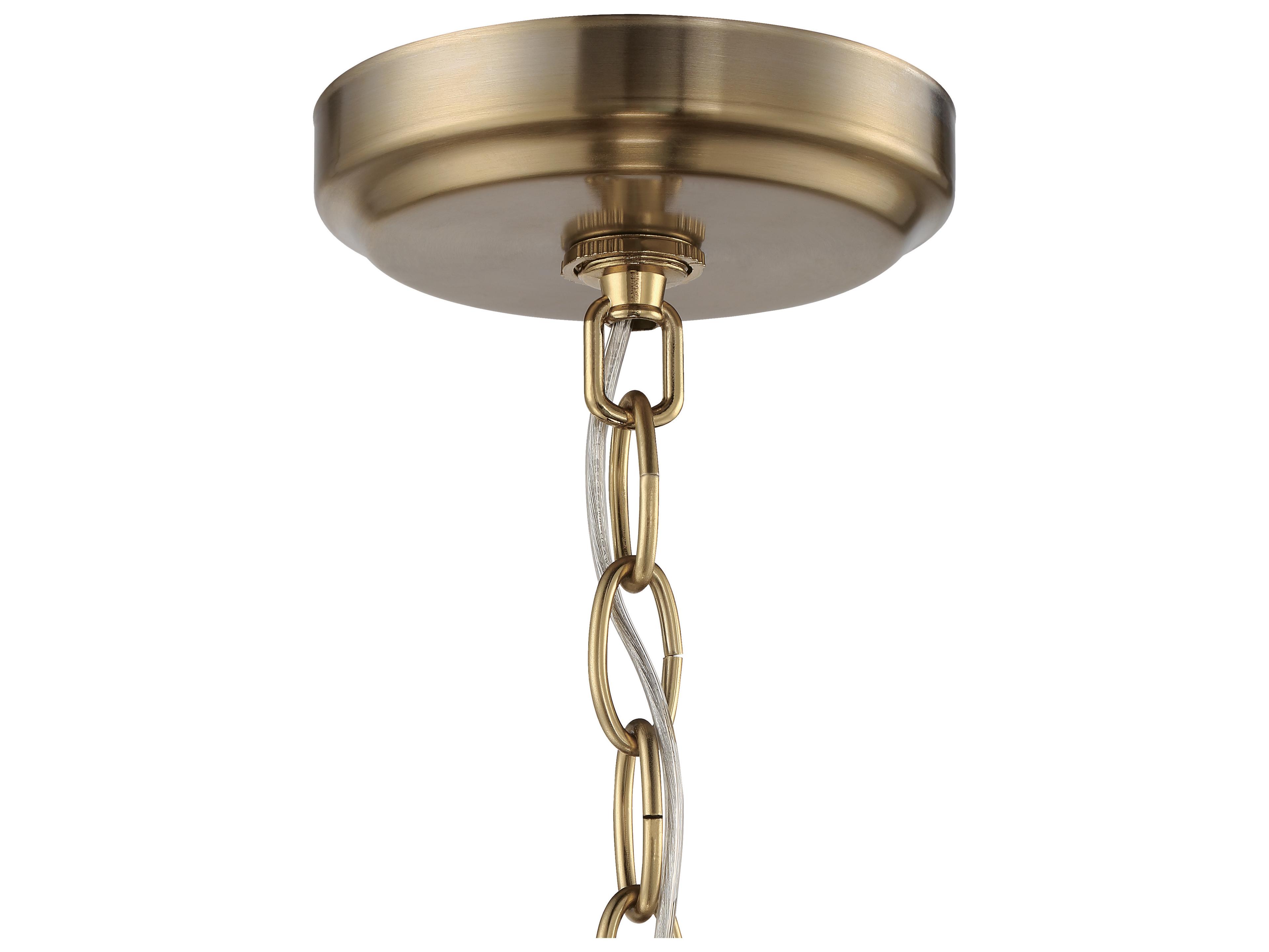 Craftmade Stanza 6-Light Brushed Polished Nickel Satin Brass Candelabra Chandelier