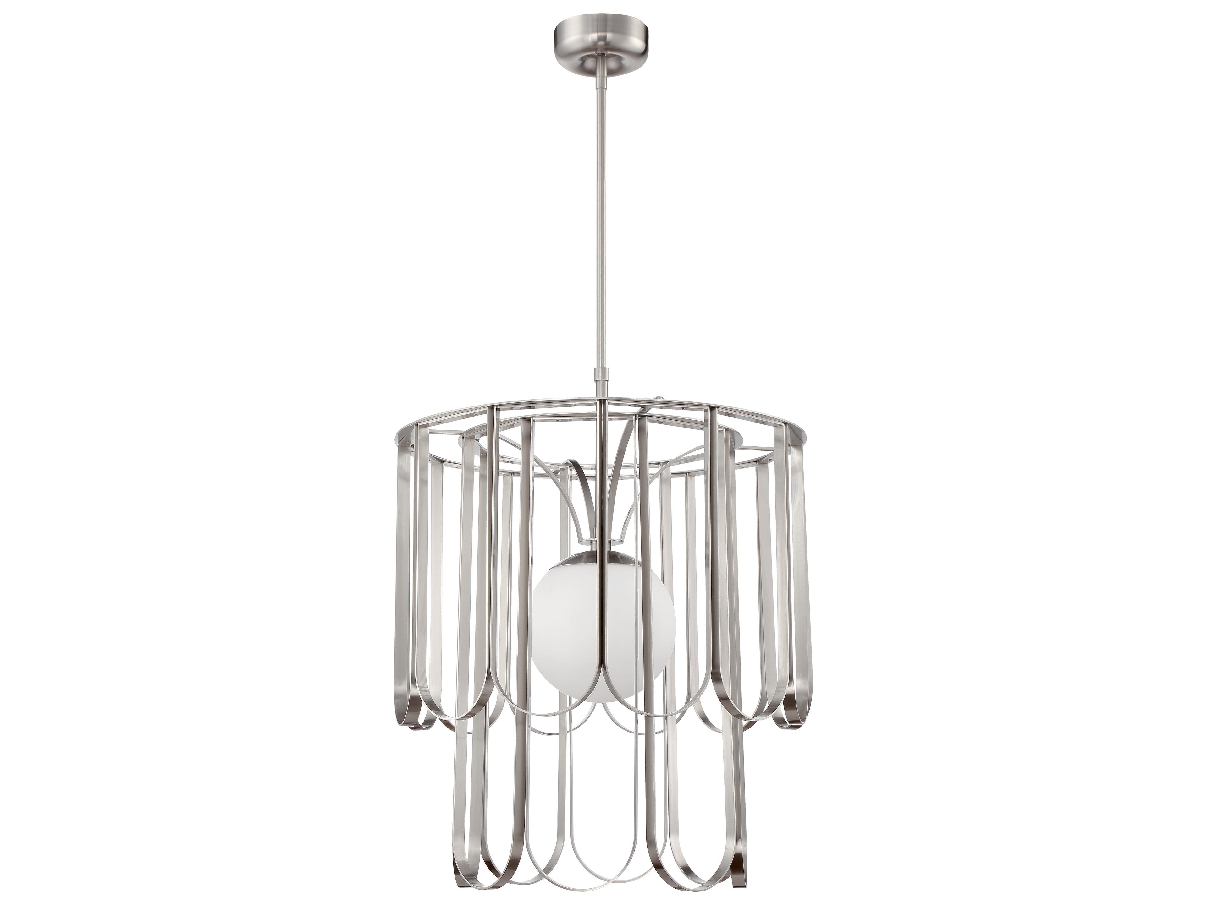 Craftmade Melody 1-Light Brushed Polished Nickel Glass Globe Pendant