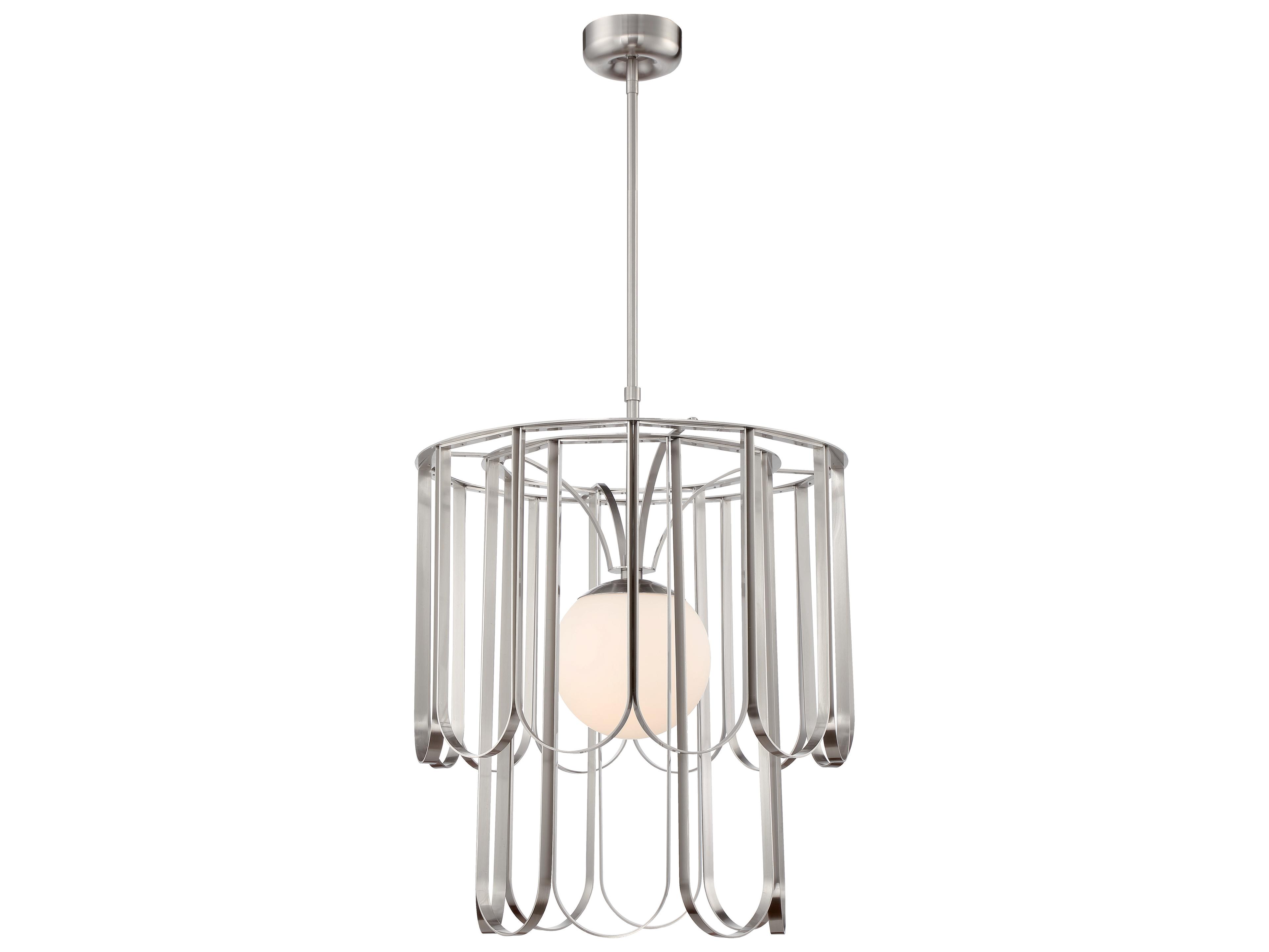 Craftmade Melody 1-Light Brushed Polished Nickel Glass Globe Pendant