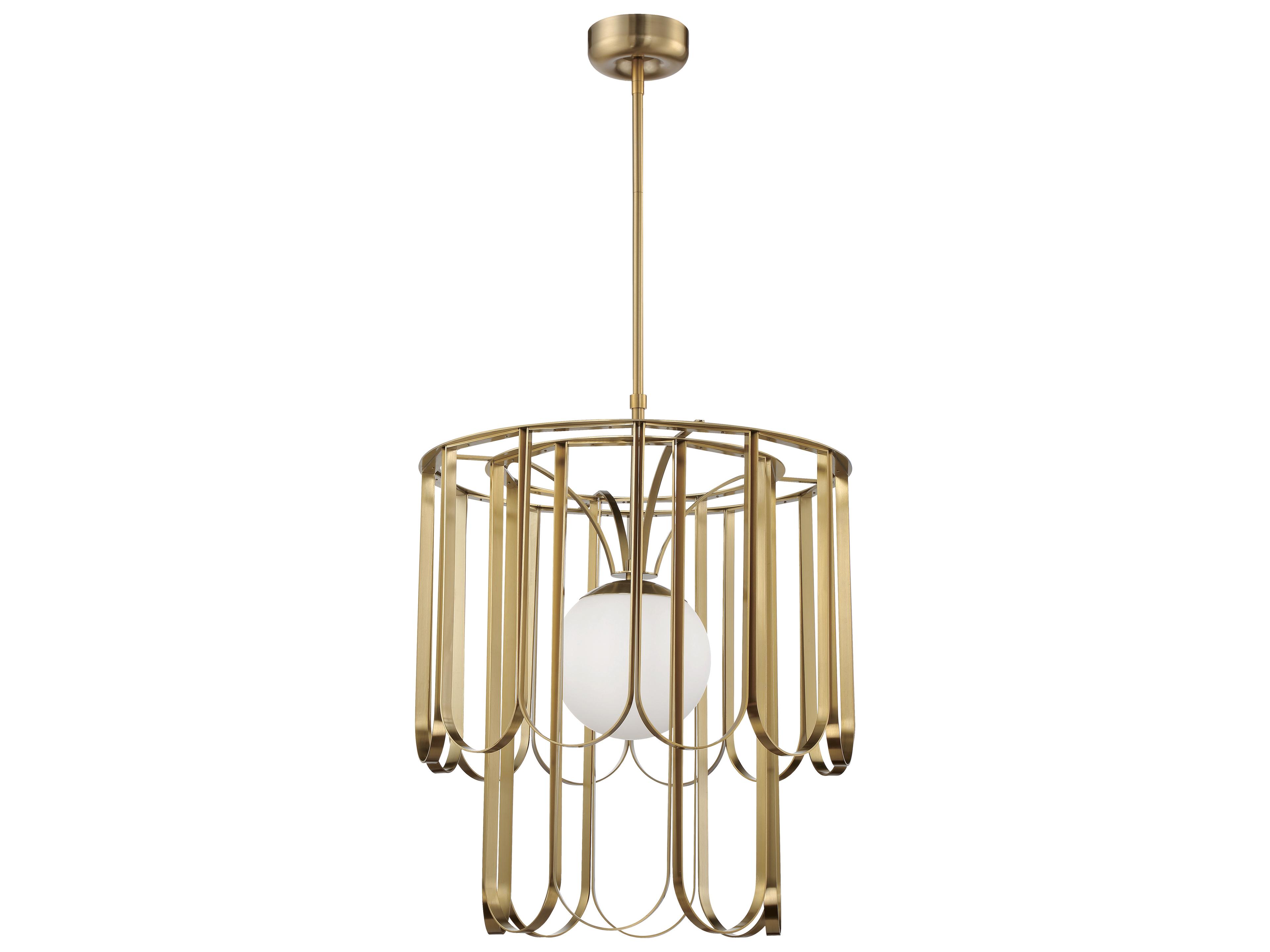 Craftmade Melody 1-Light Satin Brass Glass Globe Pendant