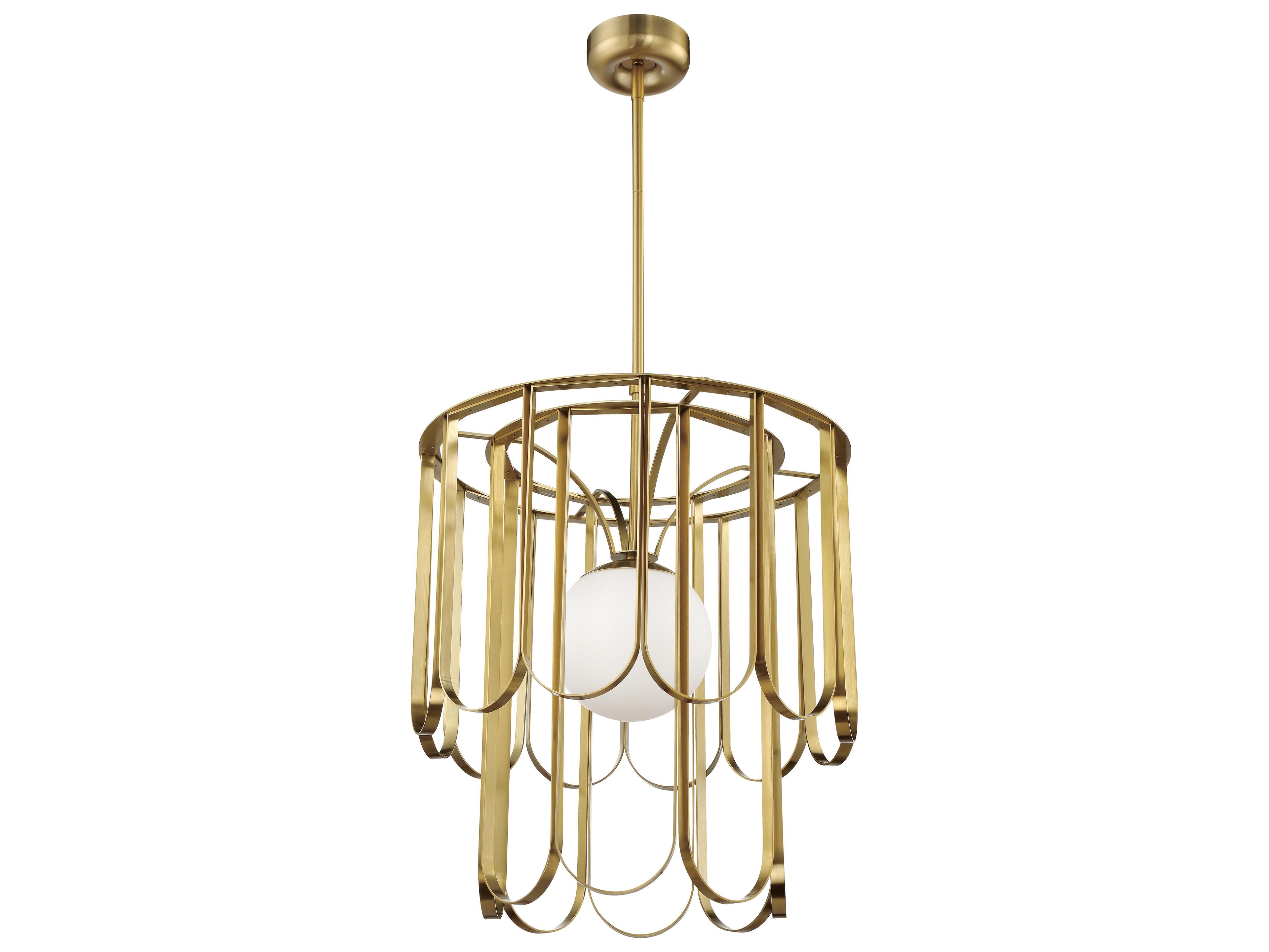 Craftmade Melody 1-Light Satin Brass Glass Globe Pendant