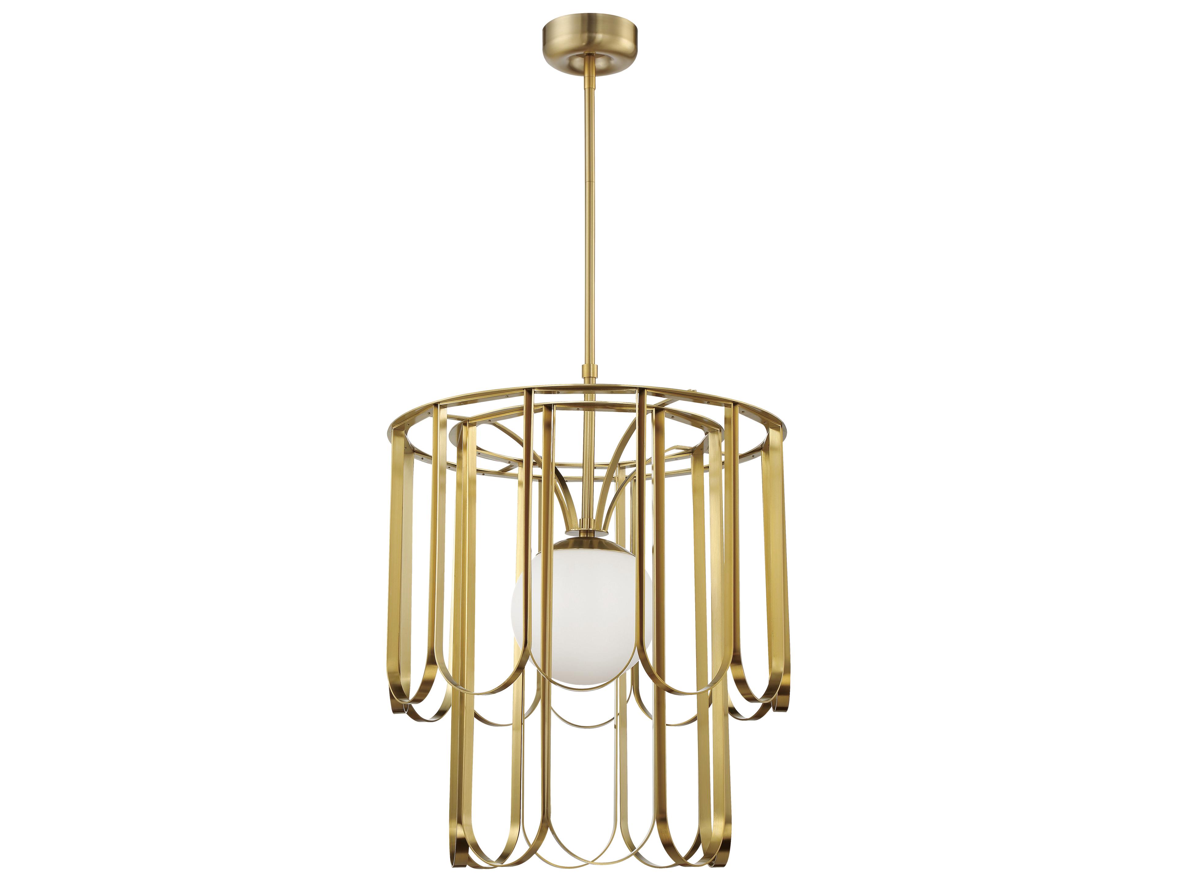 Craftmade Melody 1-Light Satin Brass Glass Globe Pendant