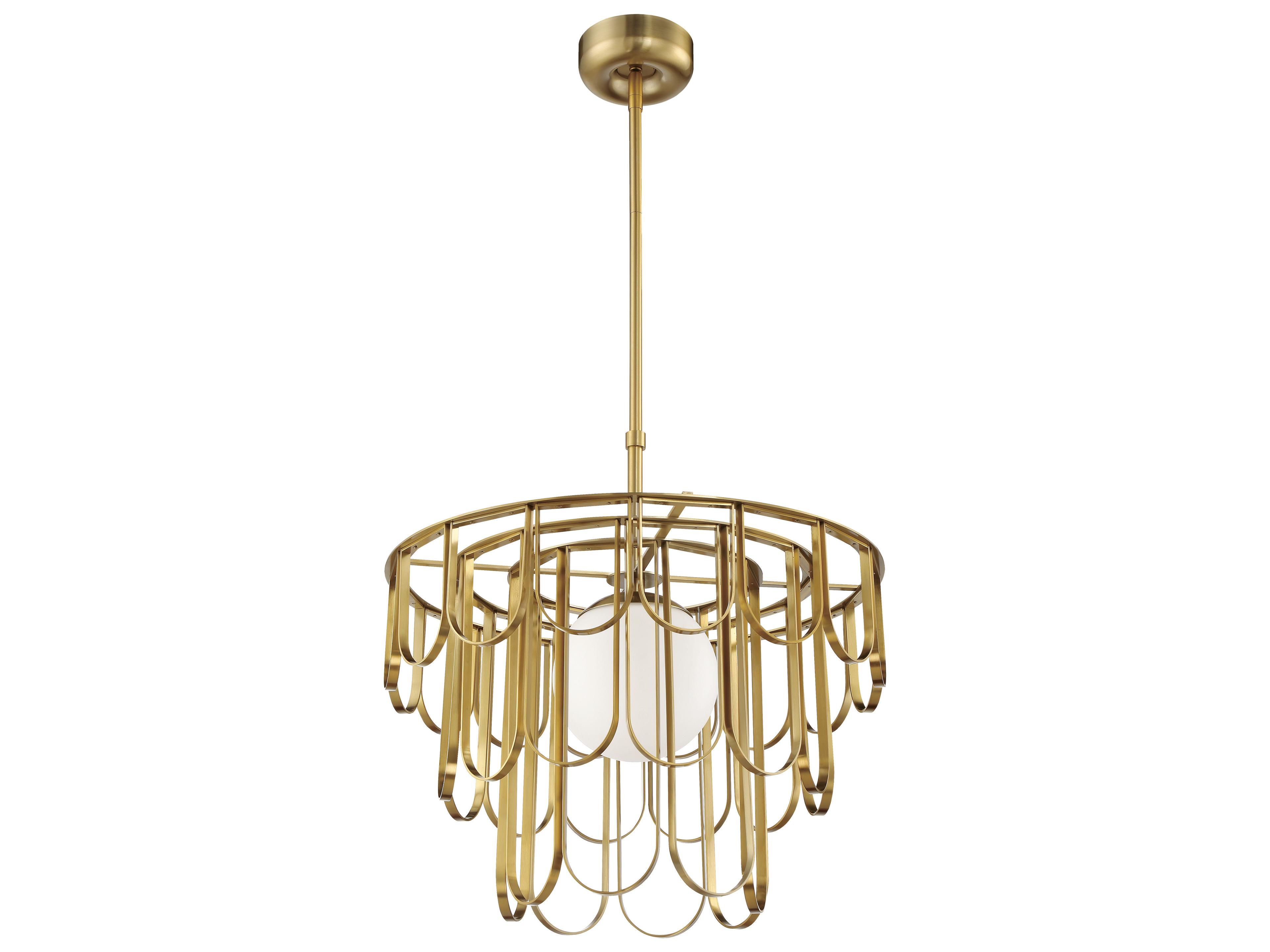 Craftmade Melody 1-Light Satin Brass Glass Globe Pendant