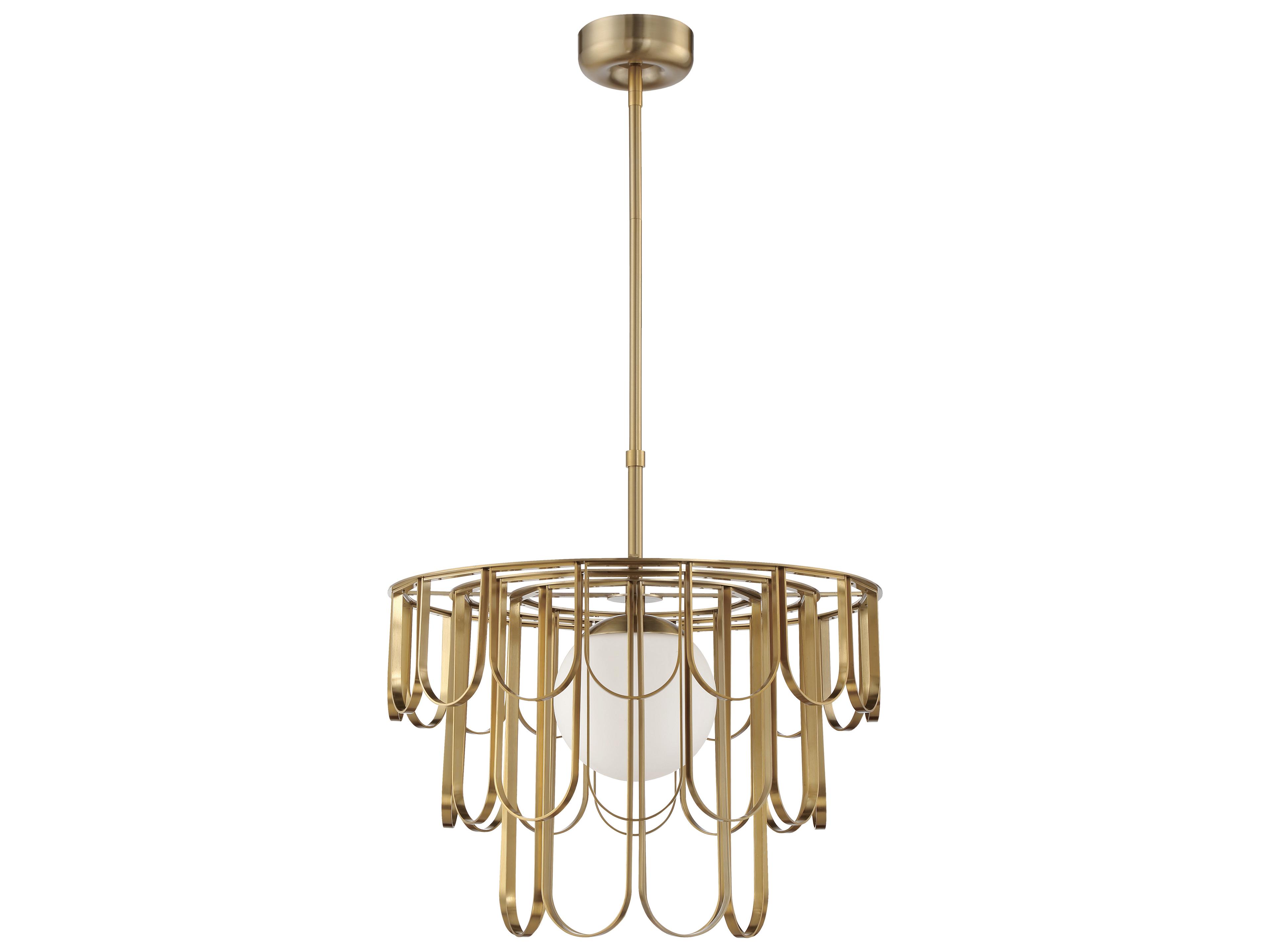 Craftmade Melody 1-Light Satin Brass Glass Globe Pendant