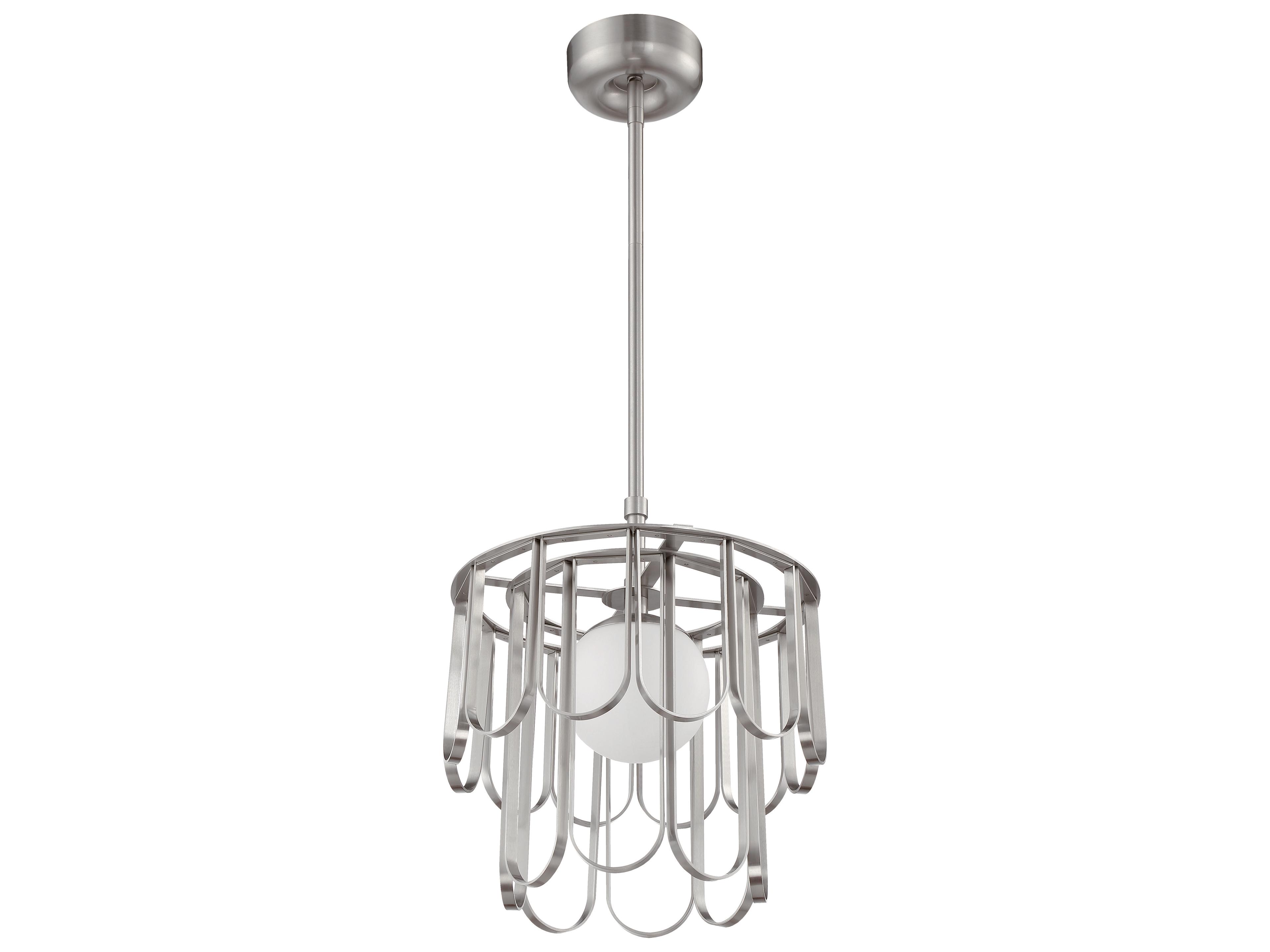 Craftmade Melody 1-Light Brushed Polished Nickel Glass Globe Pendant