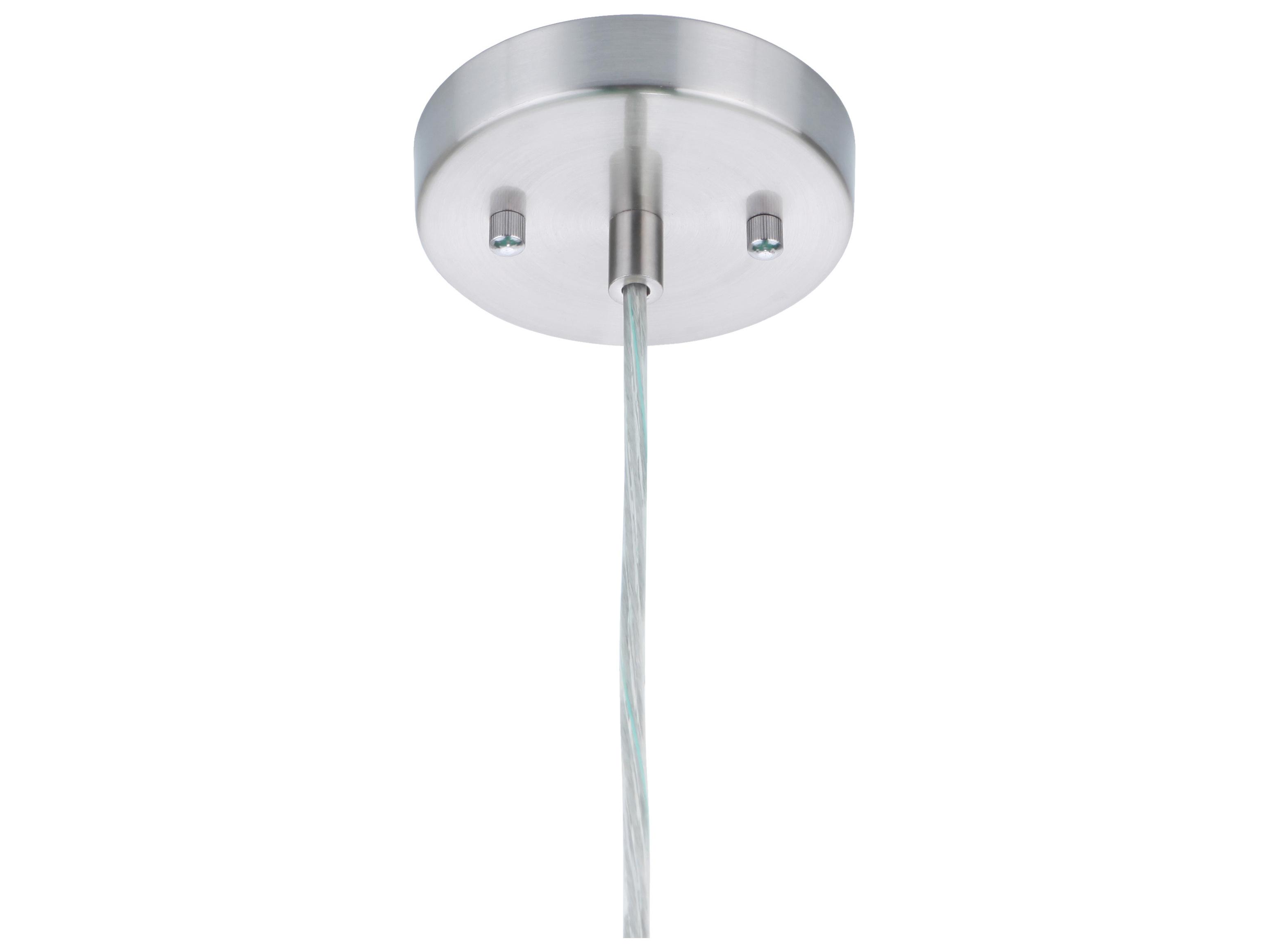 Craftmade Pill 1-Light Brushed Polished Nickel Glass Cylinder Mini Pendant