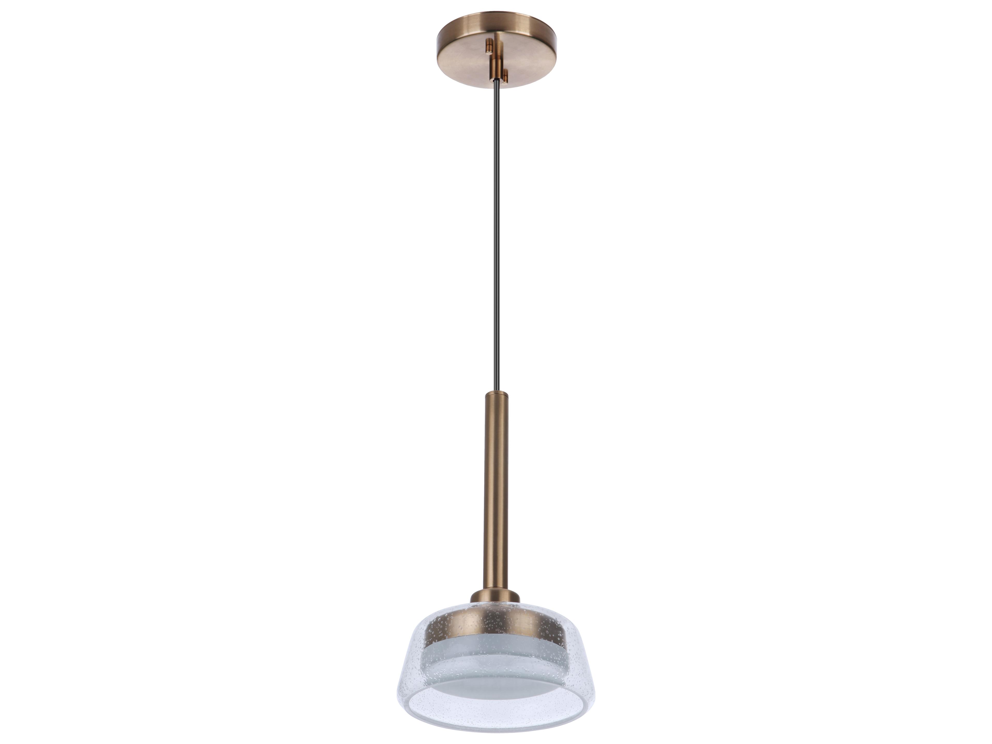 Craftmade Centric Satin Brass Glass LED Dome Mini Pendant