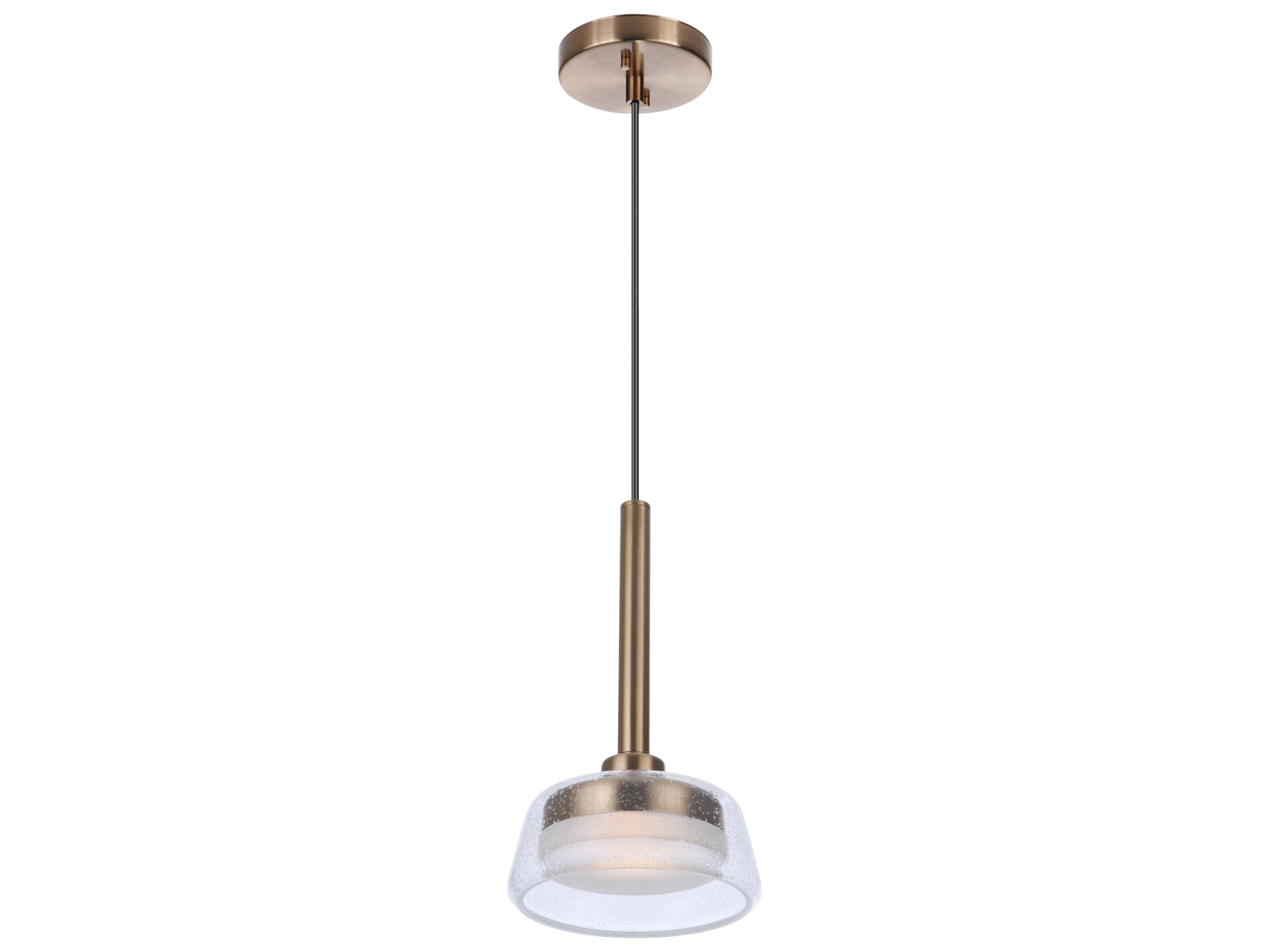 Craftmade Centric Satin Brass Glass LED Dome Mini Pendant