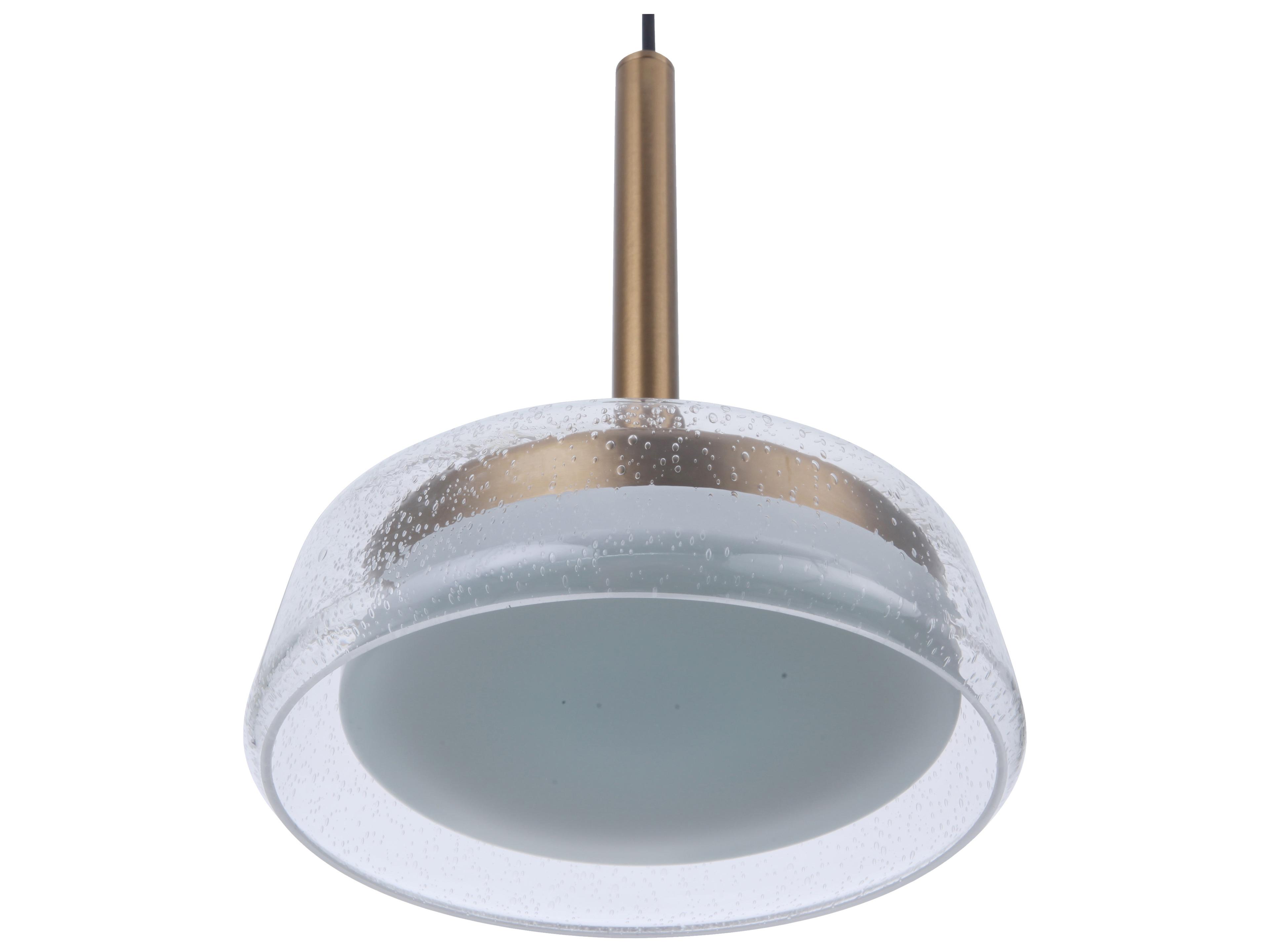 Craftmade Centric Satin Brass Glass LED Dome Mini Pendant