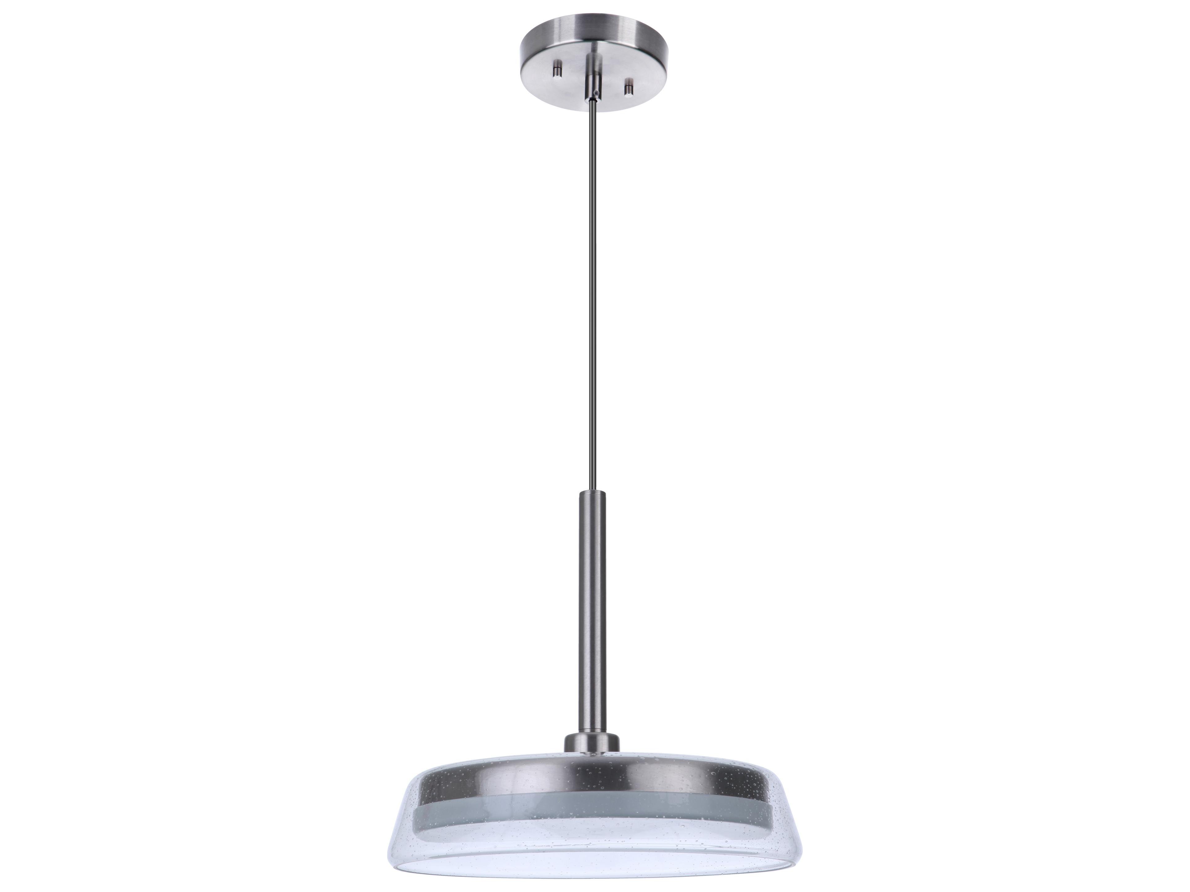 Craftmade Centric Brushed Polished Nickel Glass LED Dome Pendant