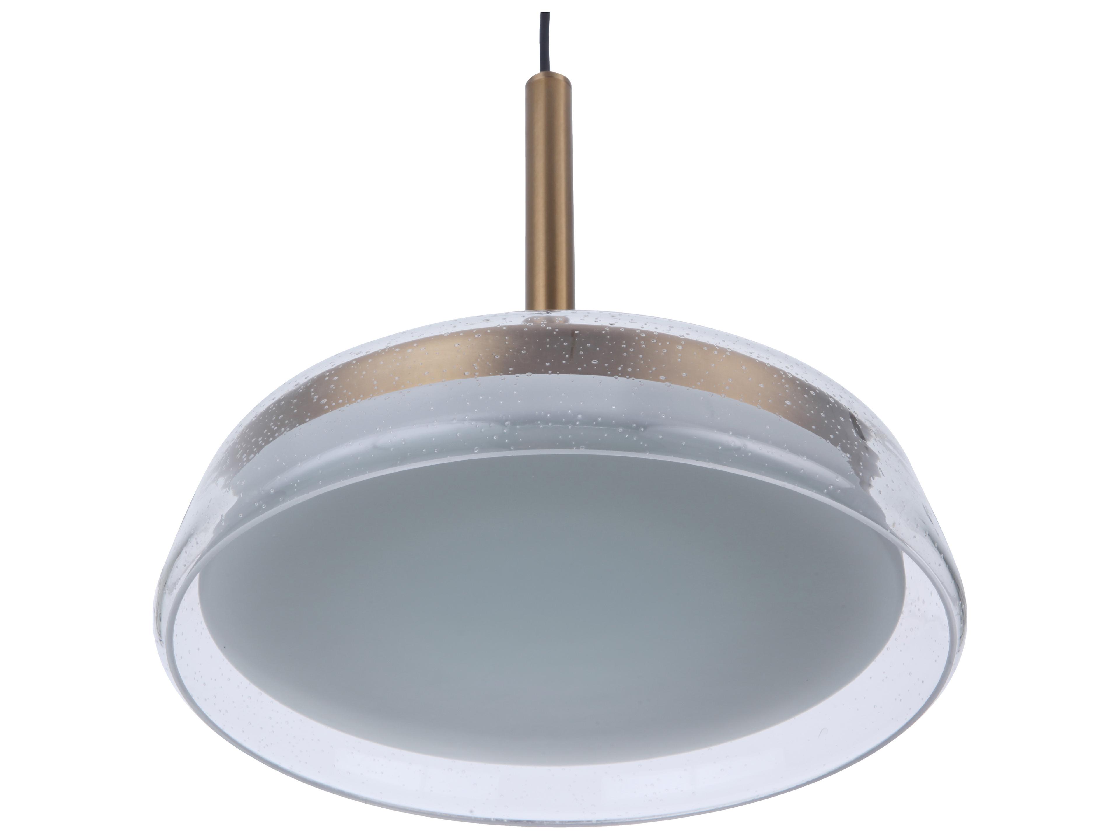Craftmade Centric Satin Brass Glass LED Dome Pendant