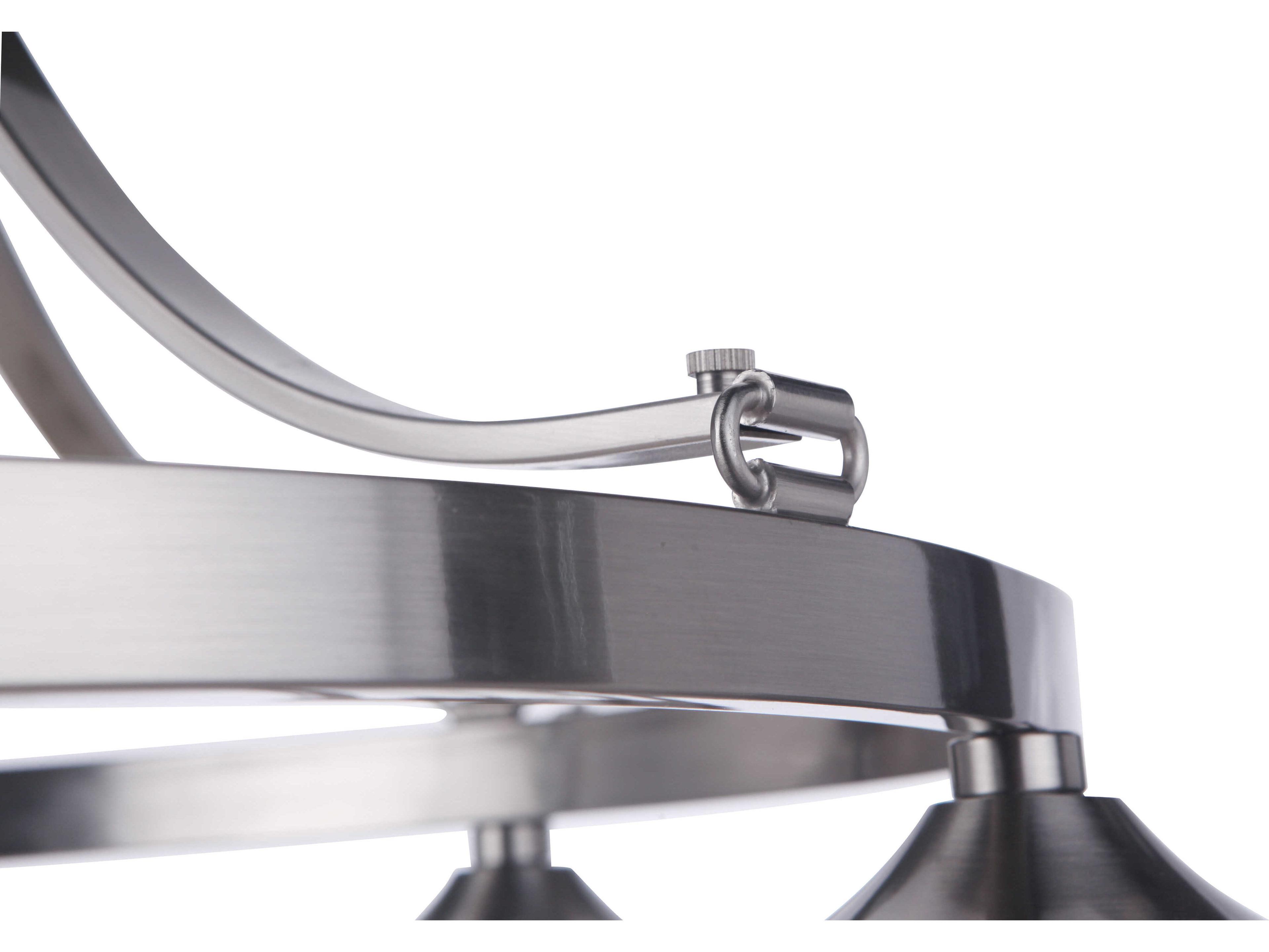 Craftmade Elliot 5-Light Brushed Polished Nickel Glass Cylinder Chandelier