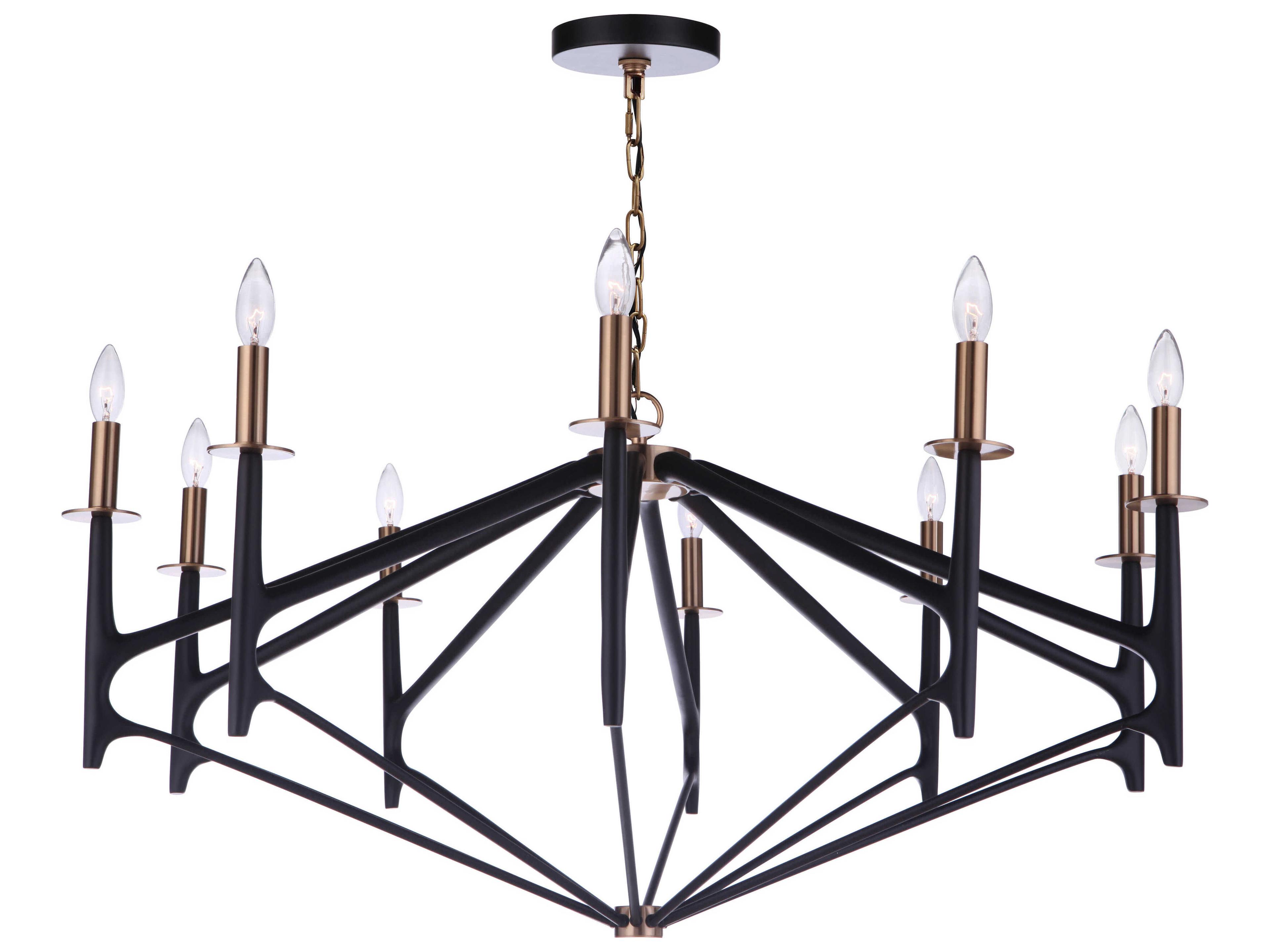 Craftmade The Reserve 10-Light Flat Black Painted Nickel Chandelier