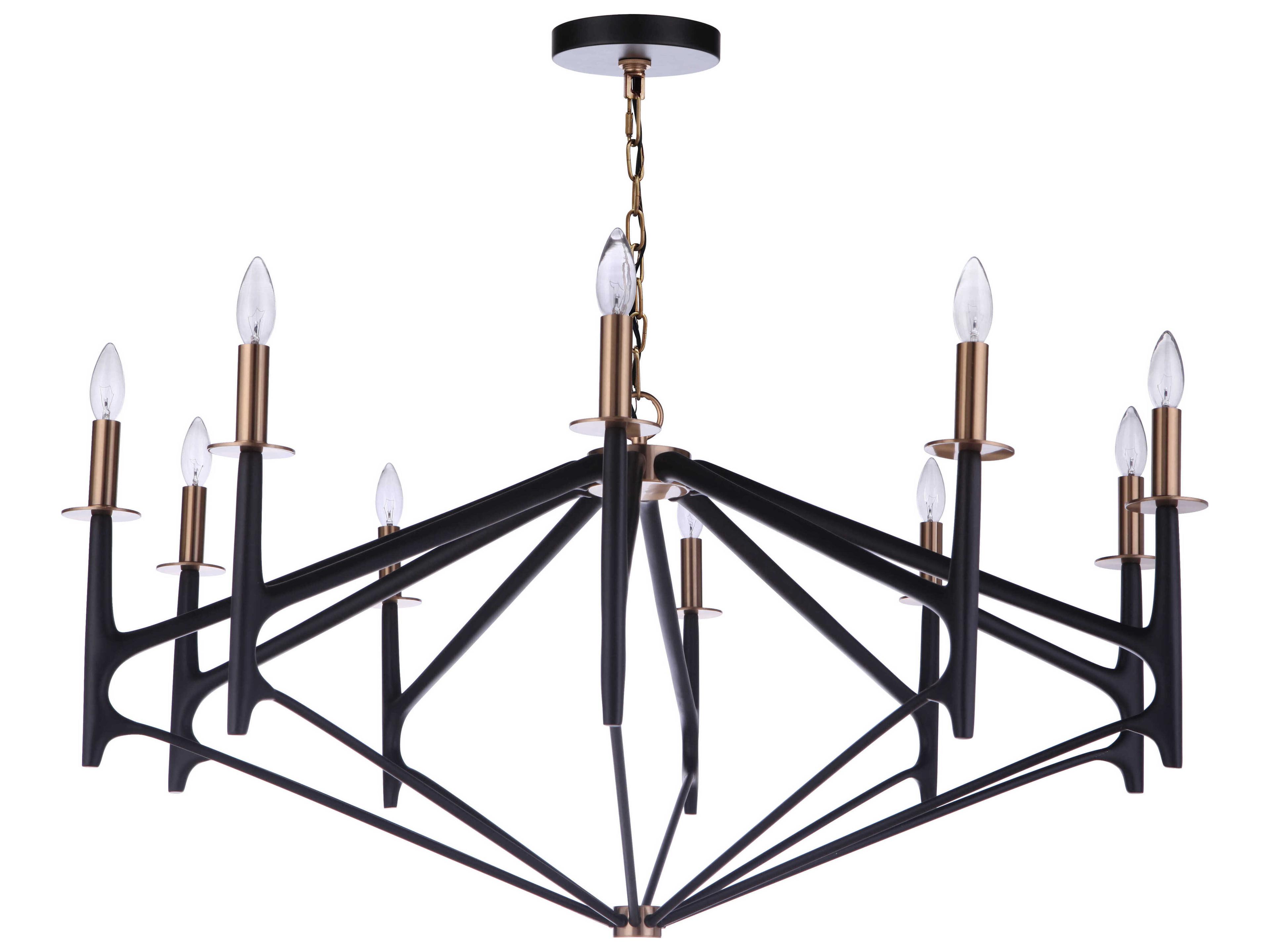 Craftmade The Reserve 10-Light Flat Black Painted Nickel Chandelier