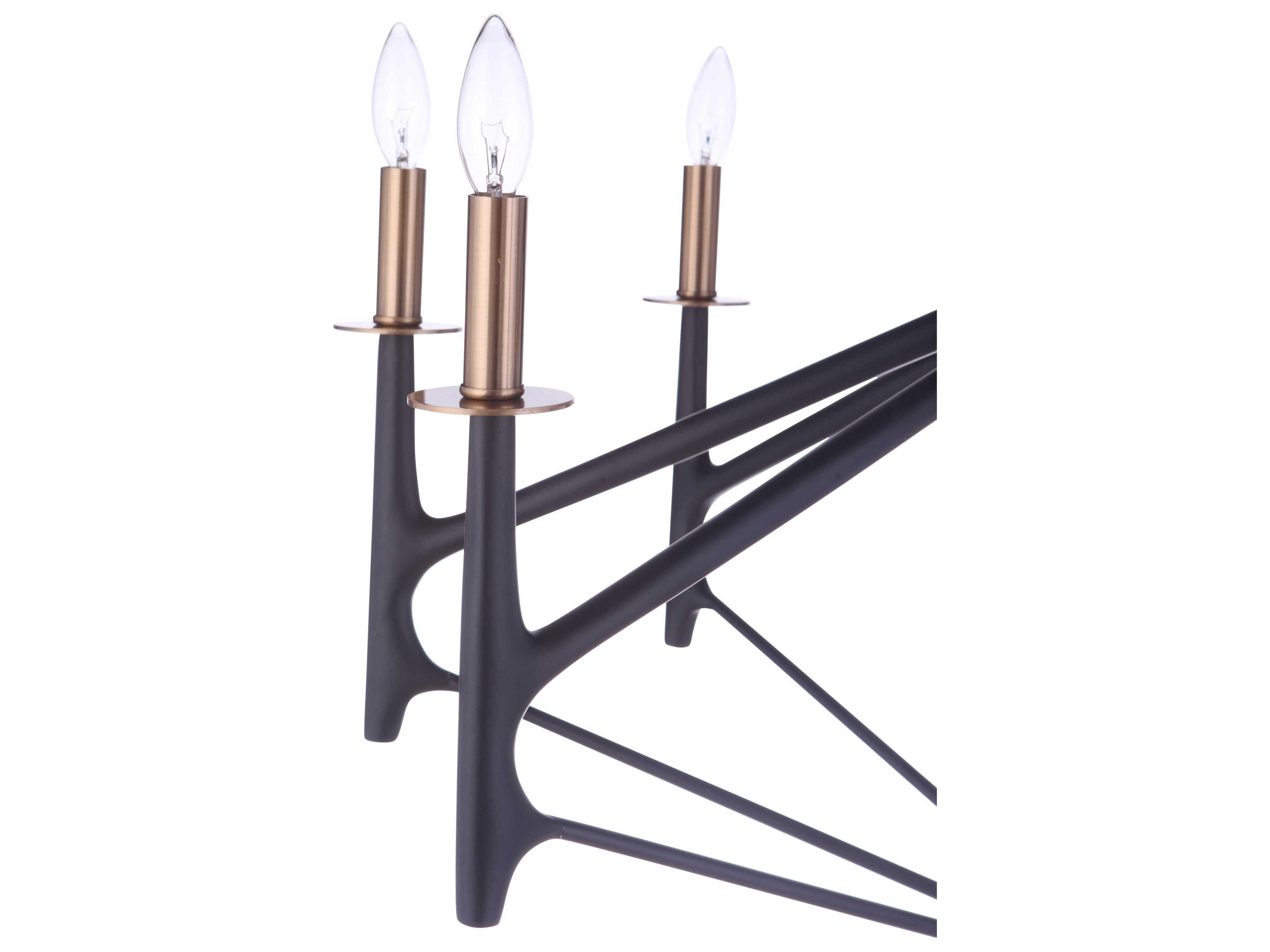 Craftmade The Reserve 10-Light Flat Black Painted Nickel Chandelier