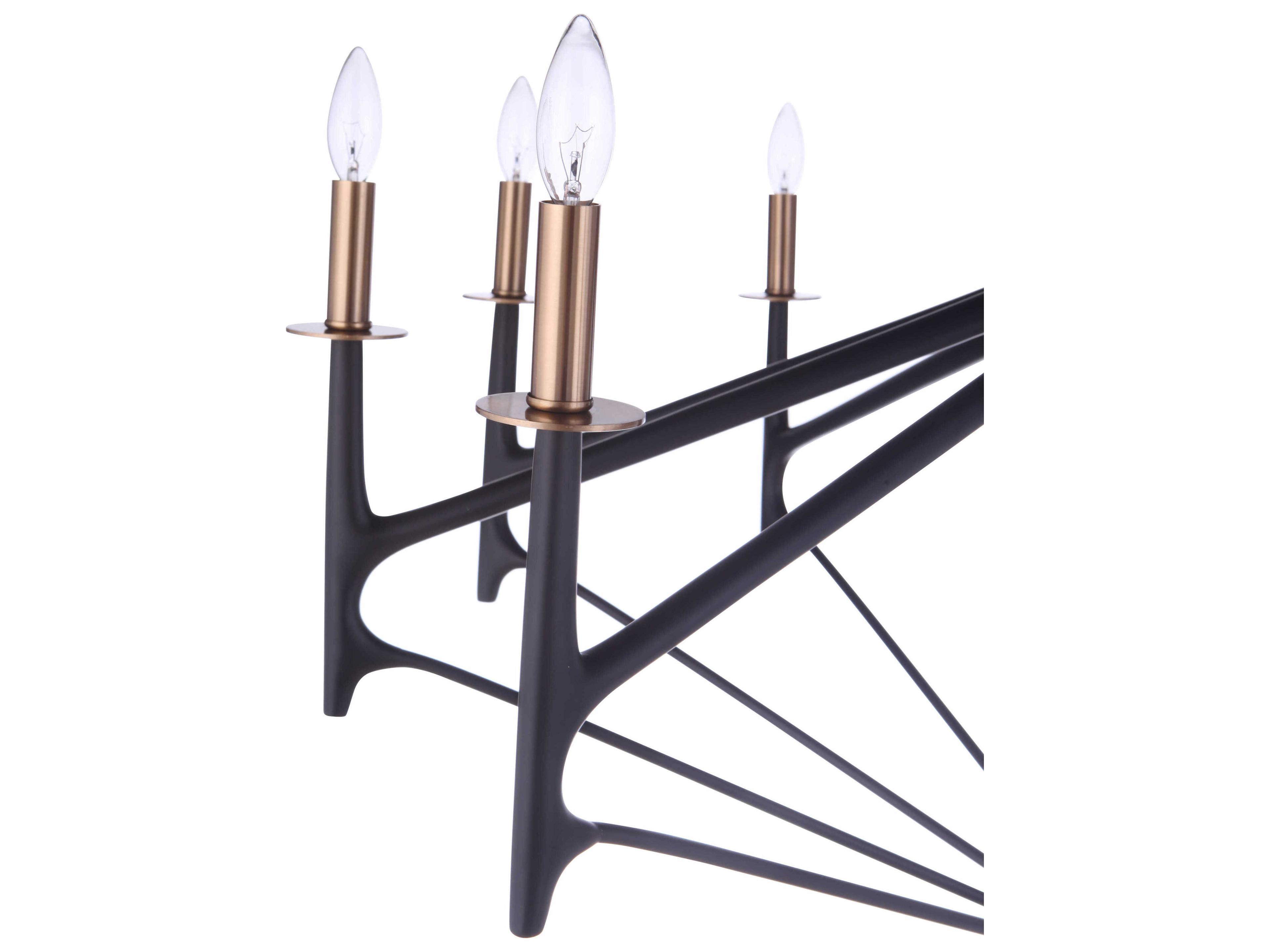 Craftmade The Reserve 10-Light Flat Black Painted Nickel Chandelier