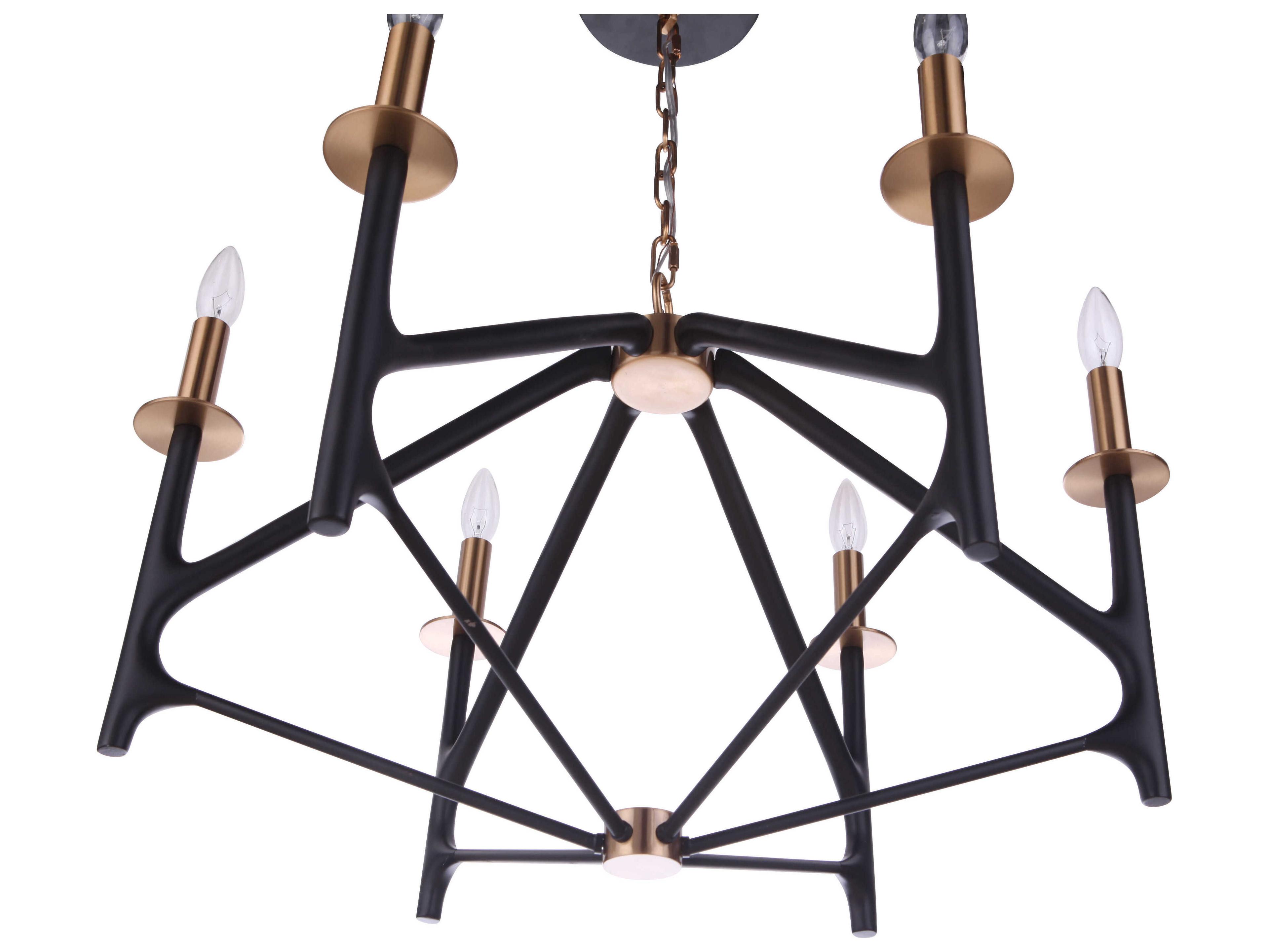 Craftmade The Reserve 6-Light Flat Black Painted Nickel Chandelier