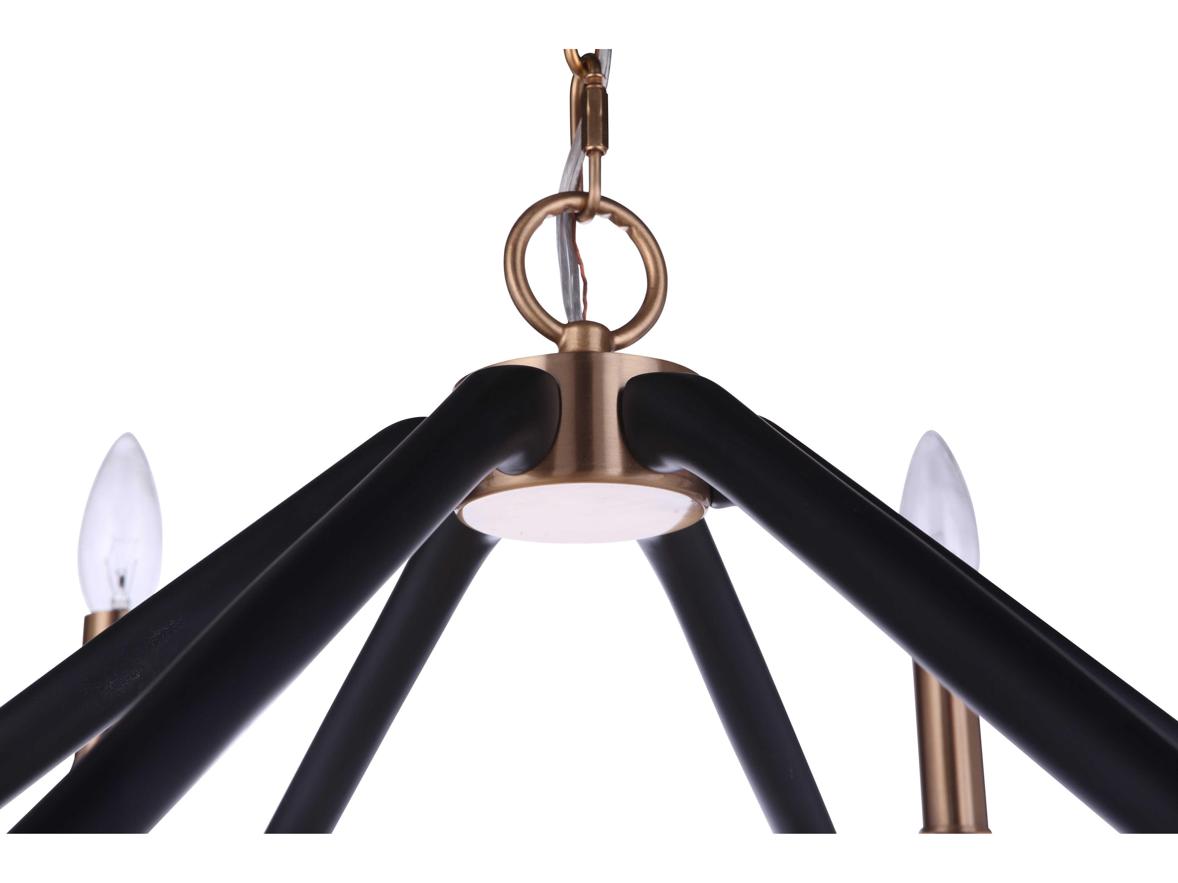 Craftmade The Reserve 6-Light Flat Black Painted Nickel Chandelier