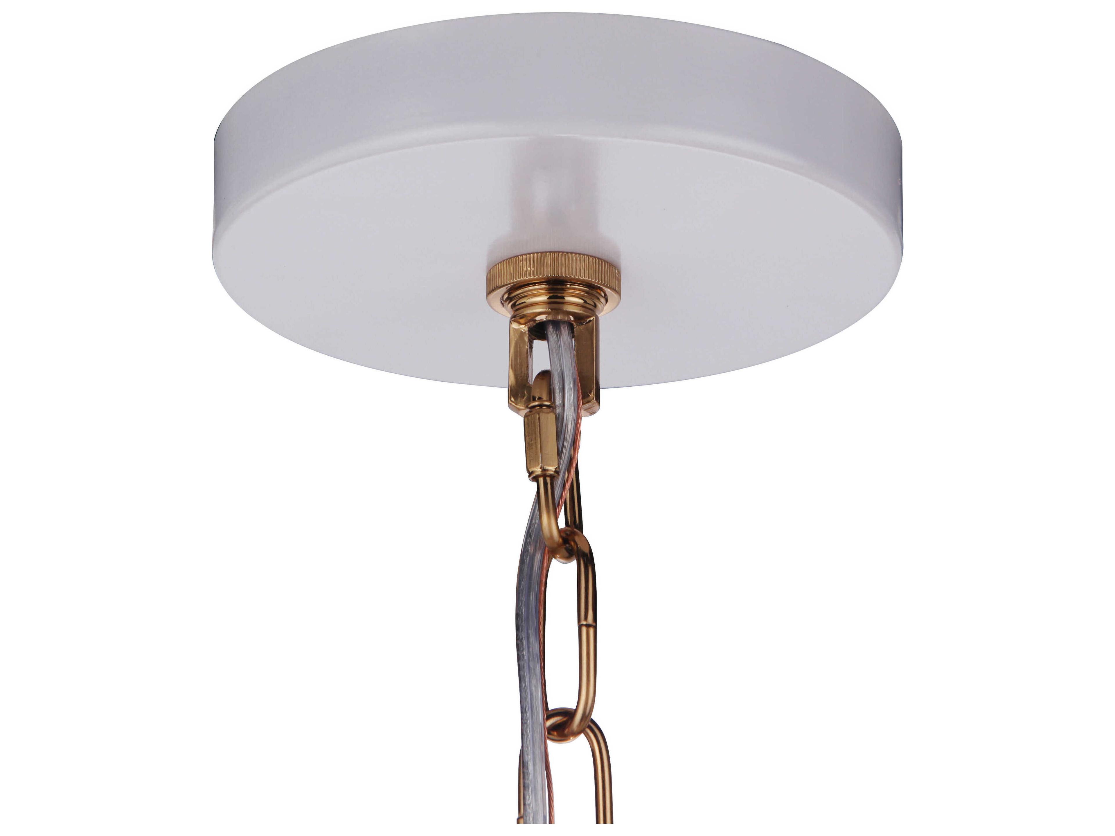 Craftmade The Reserve 6-Light Matte White Satin Brass Candelabra Chandelier