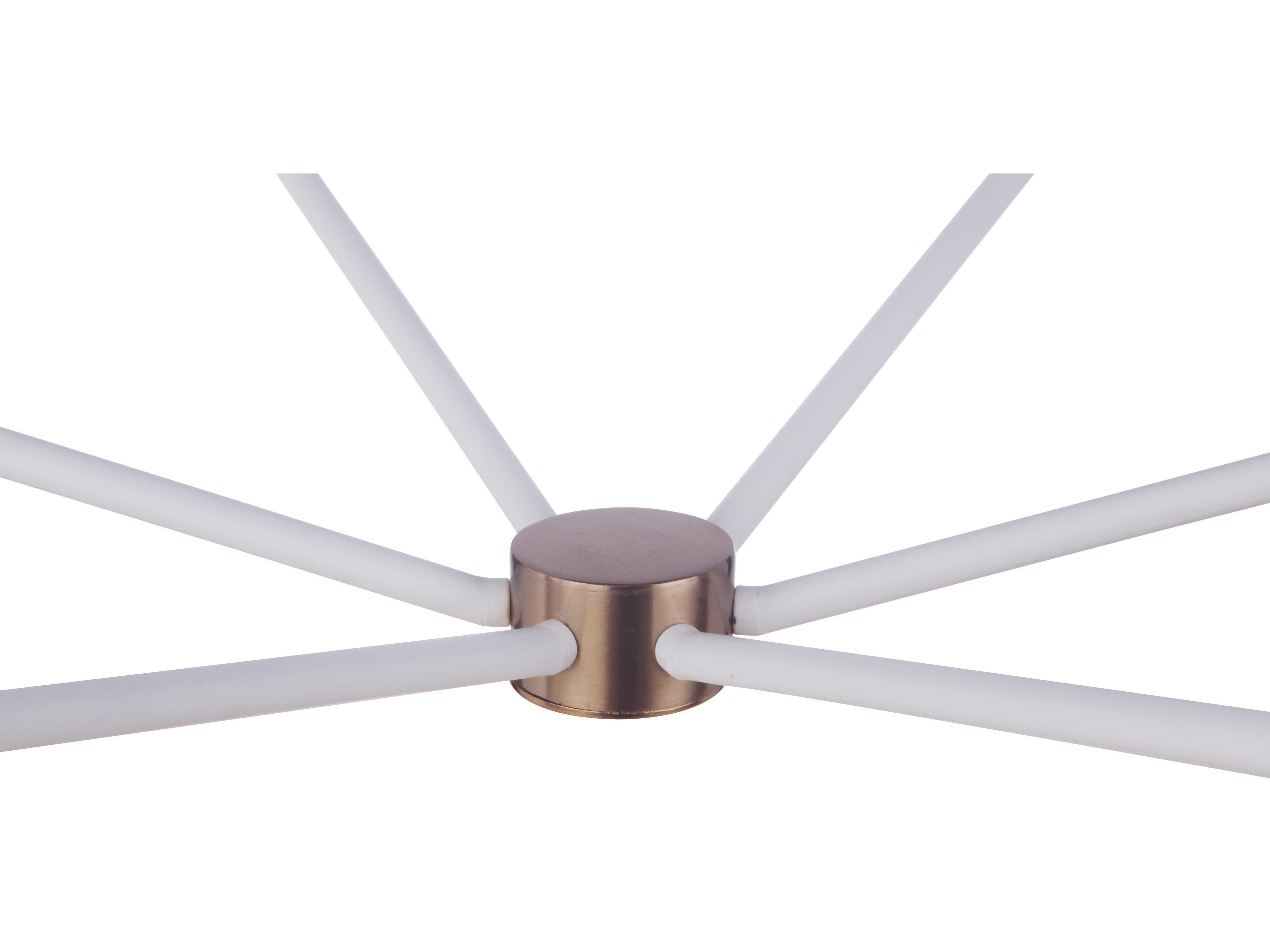 Craftmade The Reserve 6-Light Matte White Satin Brass Candelabra Chandelier