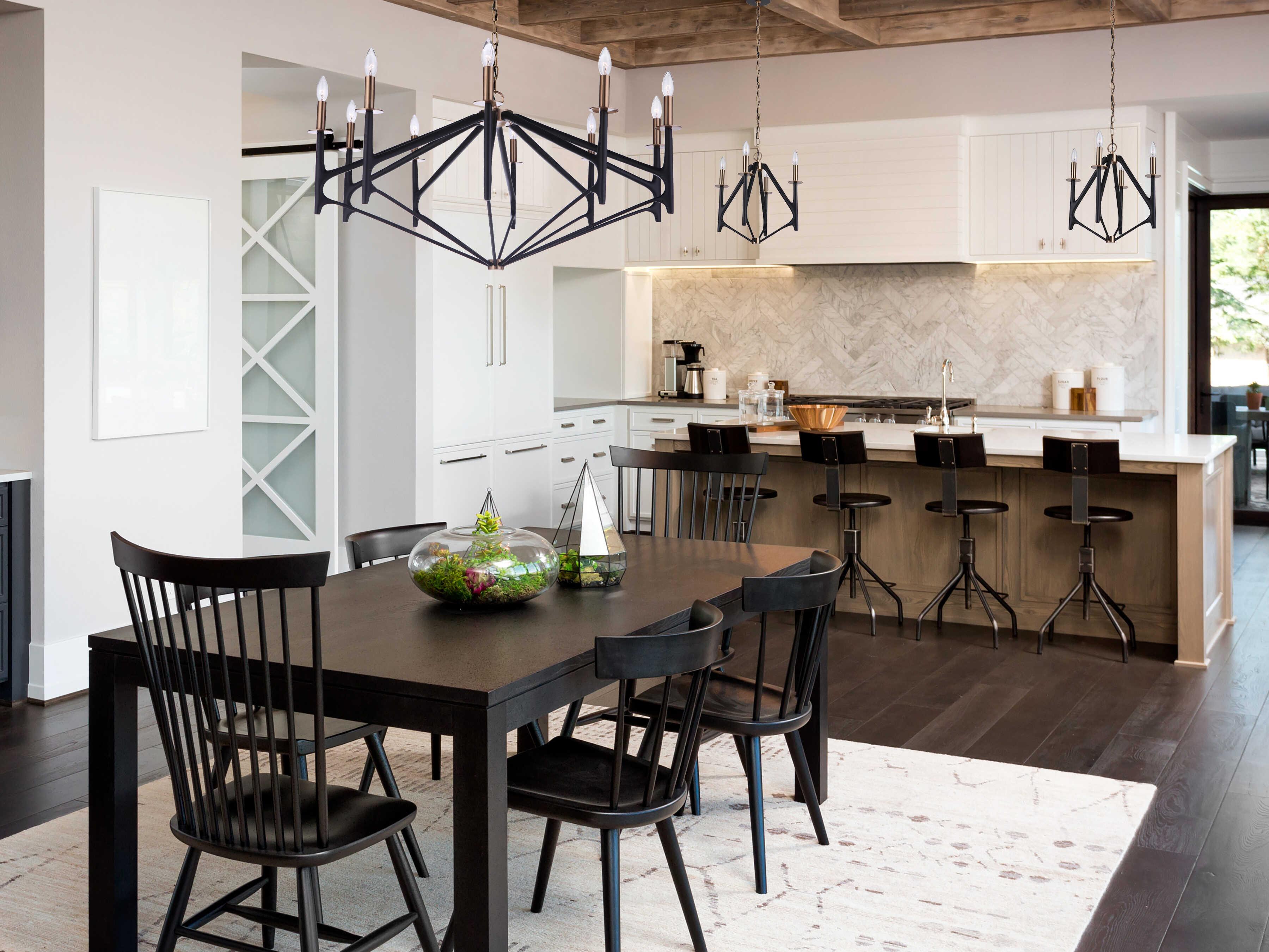 Craftmade The Reserve 4-Light Flat Black Painted Nickel Chandelier