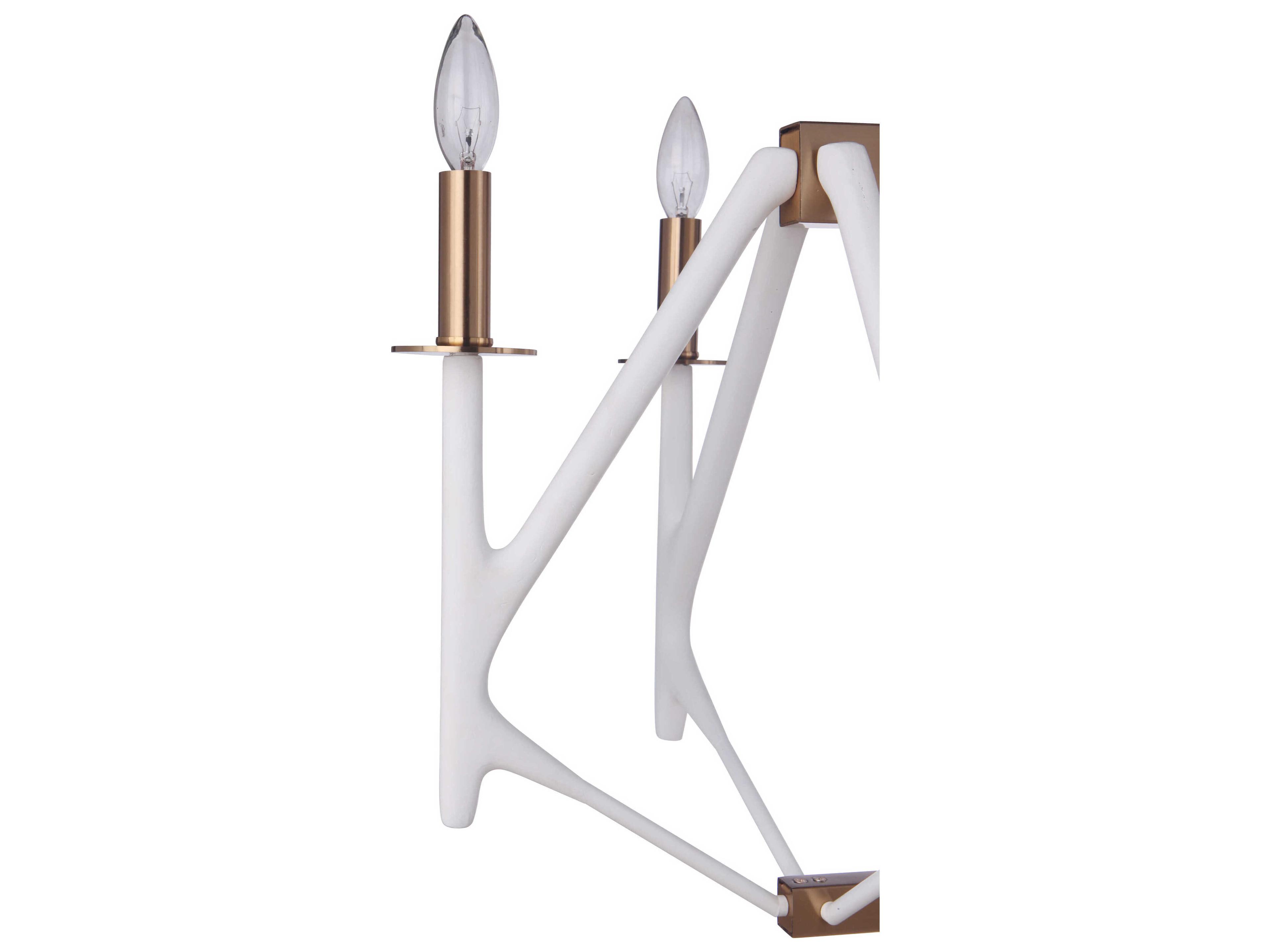 Craftmade The Reserve 10-Light Matte White Satin Brass Linear Island Pendant