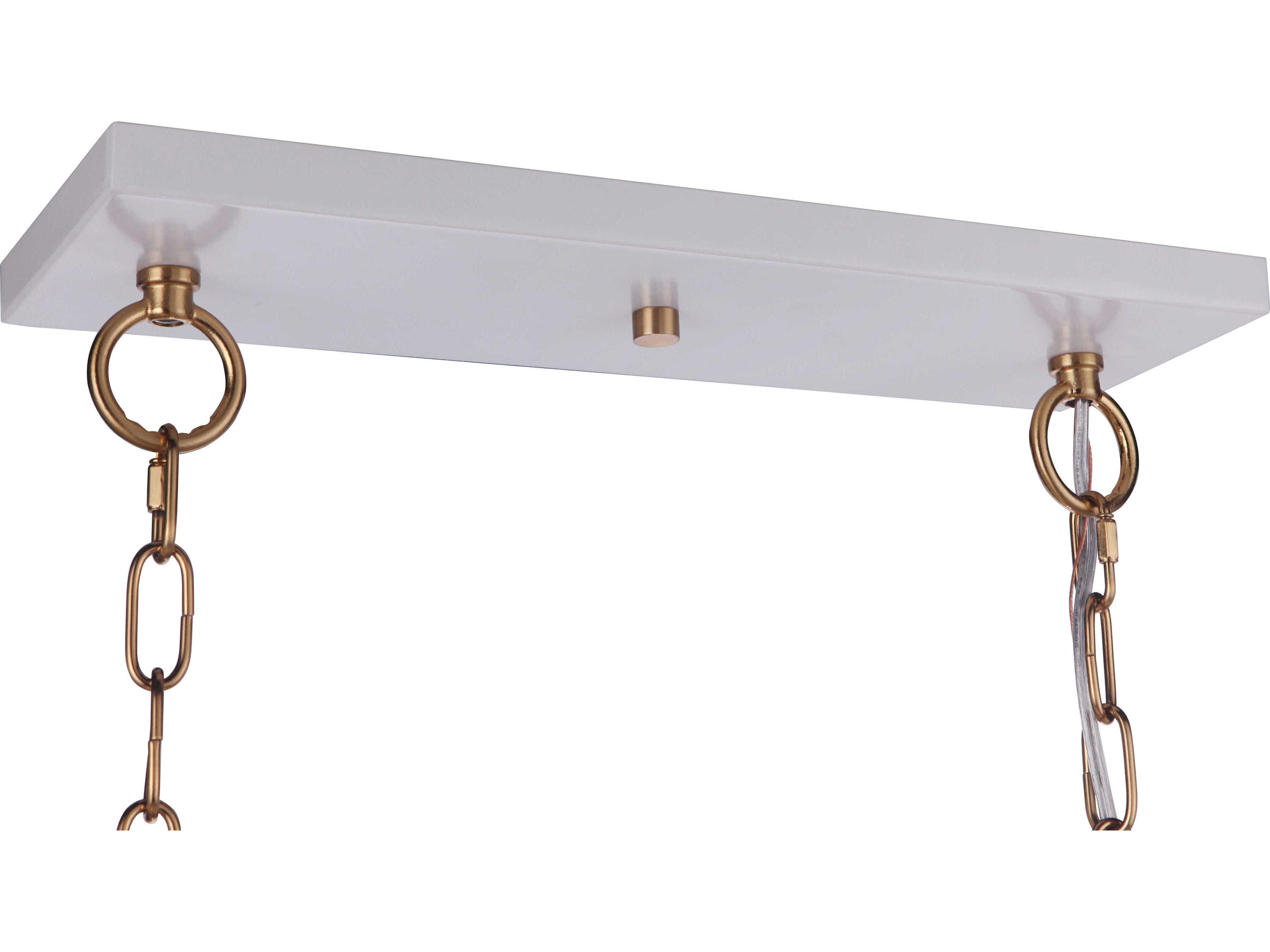 Craftmade The Reserve 10-Light Matte White Satin Brass Linear Island Pendant