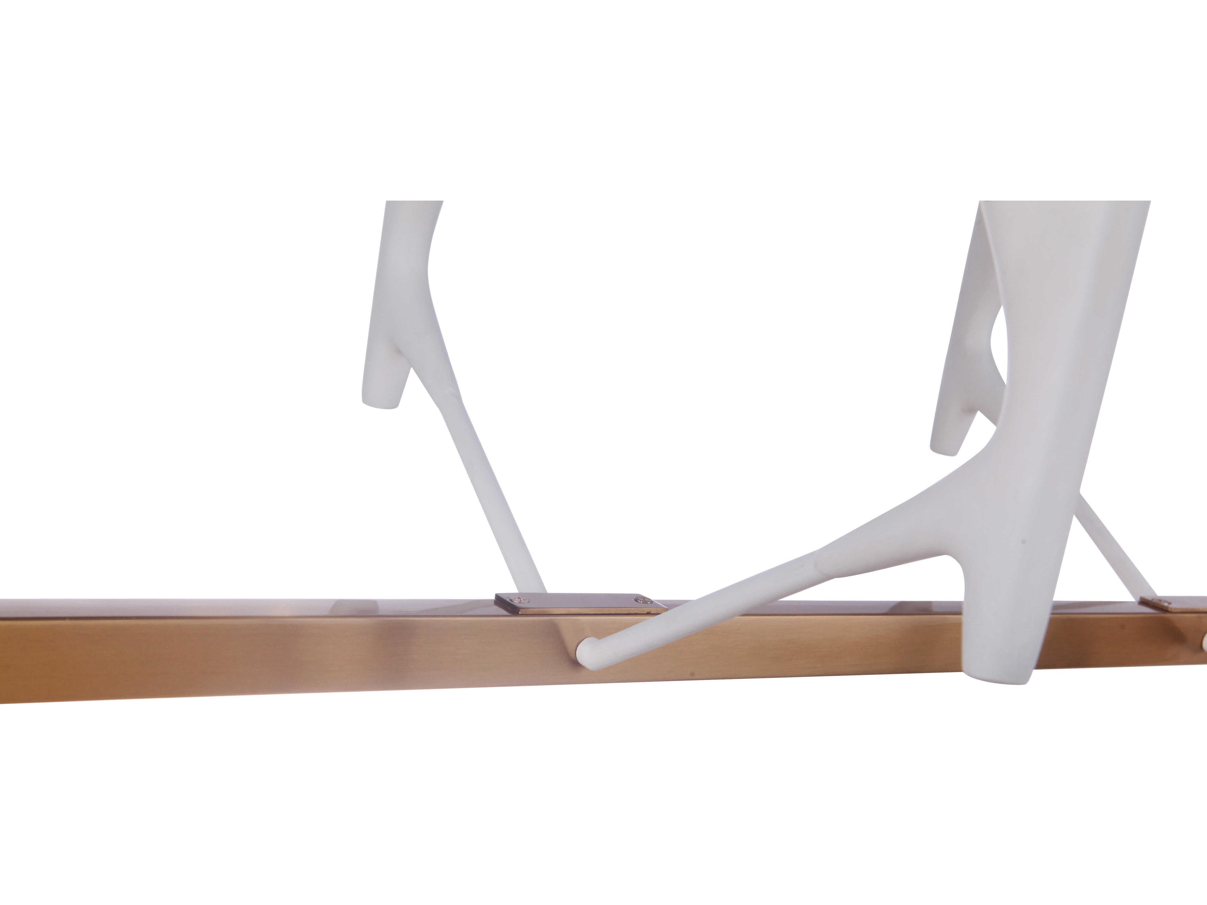 Craftmade The Reserve 10-Light Matte White Satin Brass Linear Island Pendant