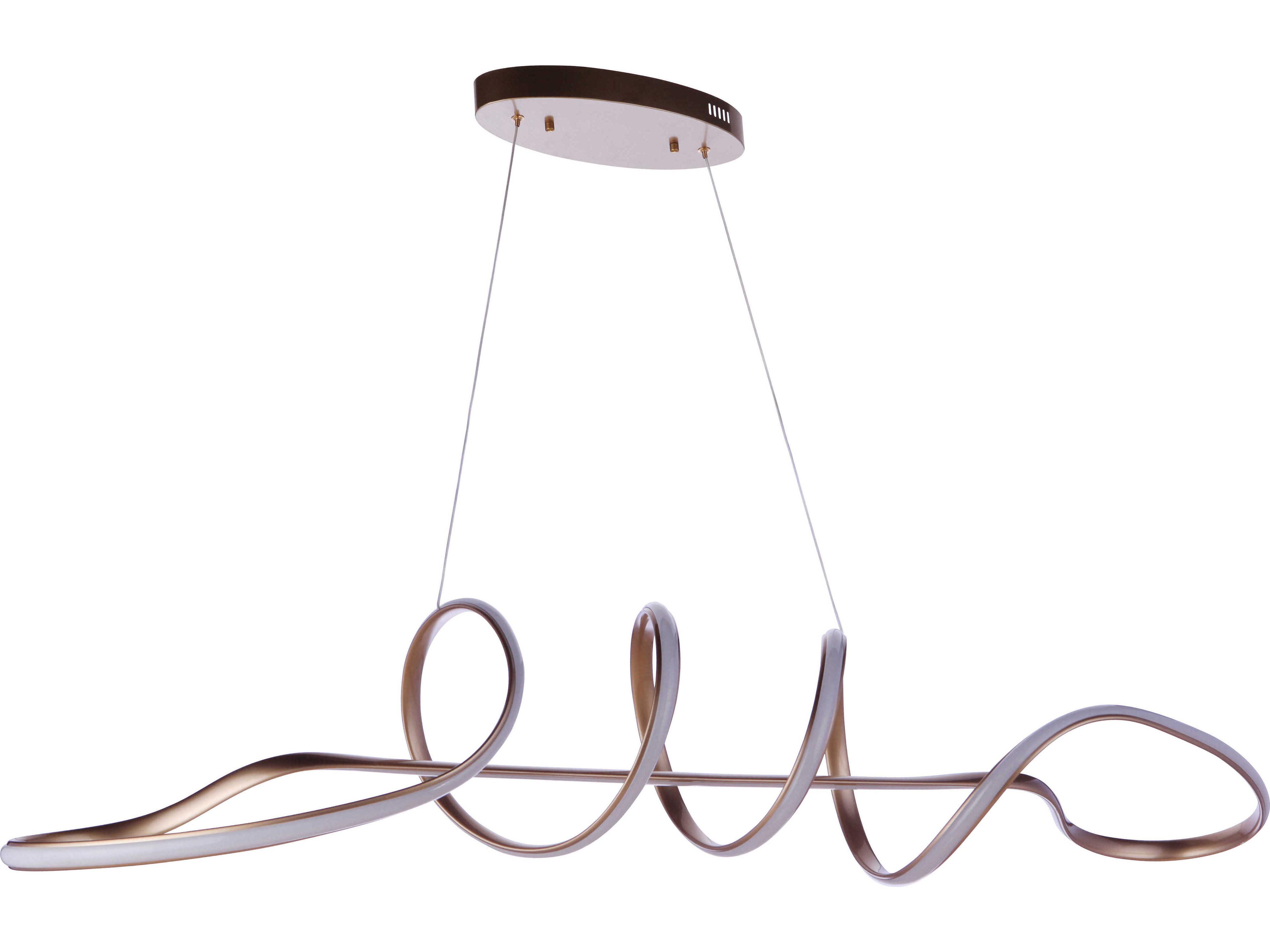 Craftmade Pulse 1-Light Champagne Brass LED Linear Island Pendant